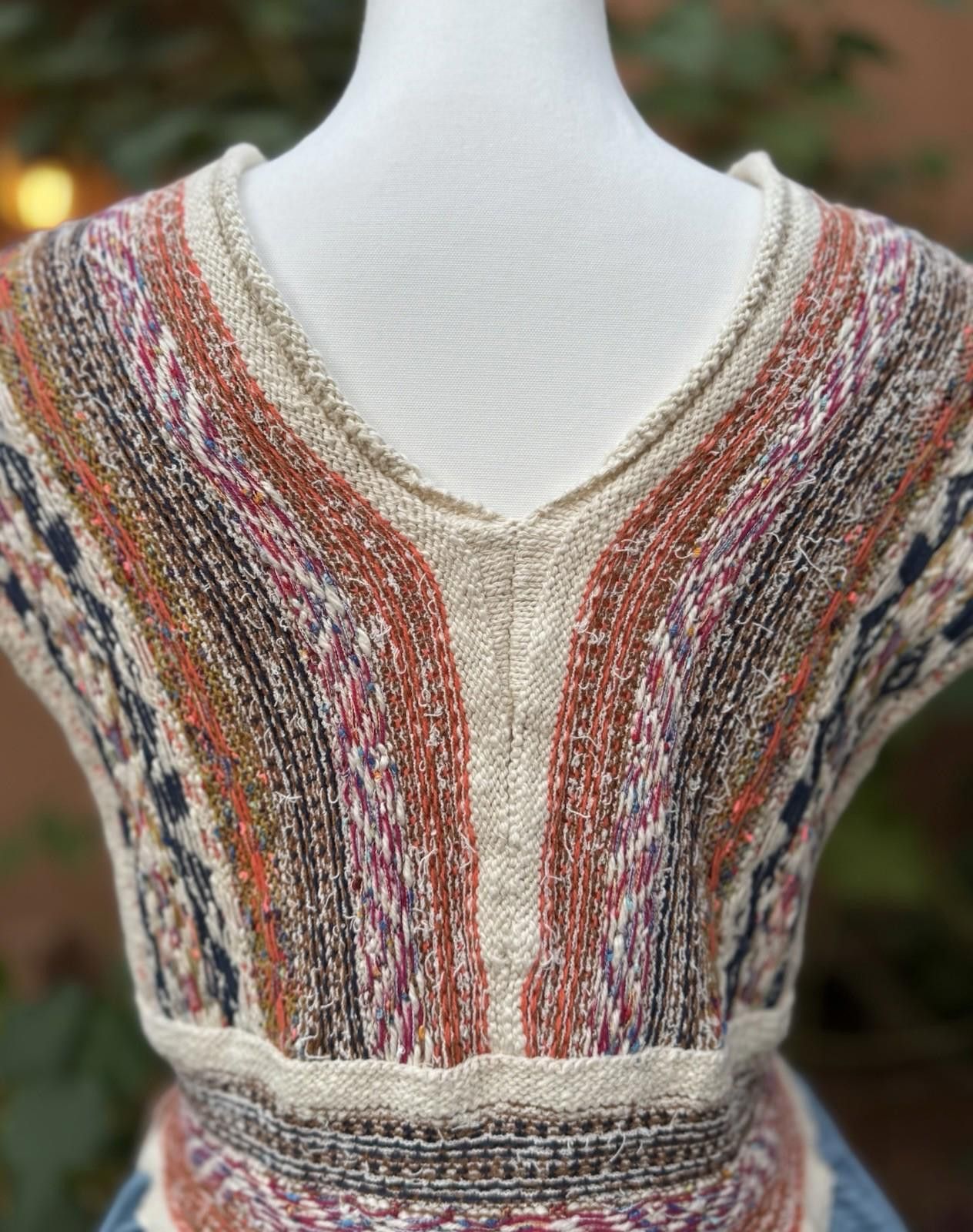 Designer Anthropologie Size L Large Women’s Knit Sweater Top V neck Size L / US 10 / IT 46 - 2 Thumbnail