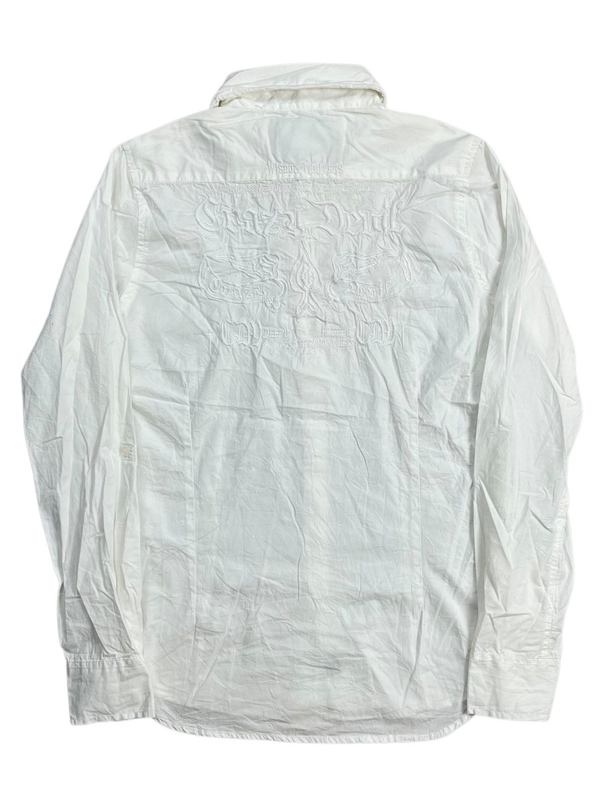 20471120 2000s Crazy Devil - Vkei Style Embroidery Button Shirt Size US M / EU 48-50 / 2 - 3 Thumbnail