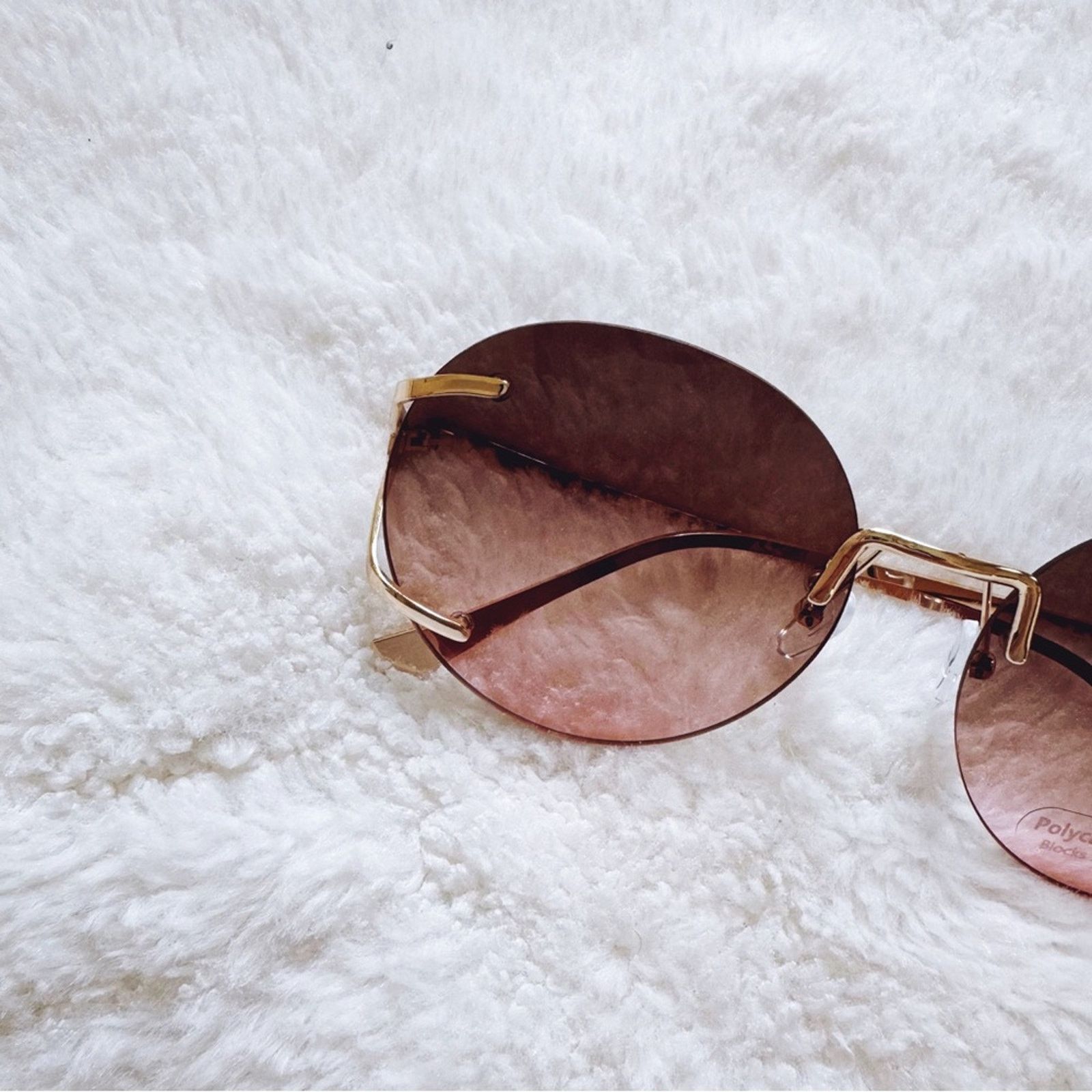 Other Ruth Clear Brown & Pink Round Metal Sunglasses Size ONE SIZE - 2 Thumbnail