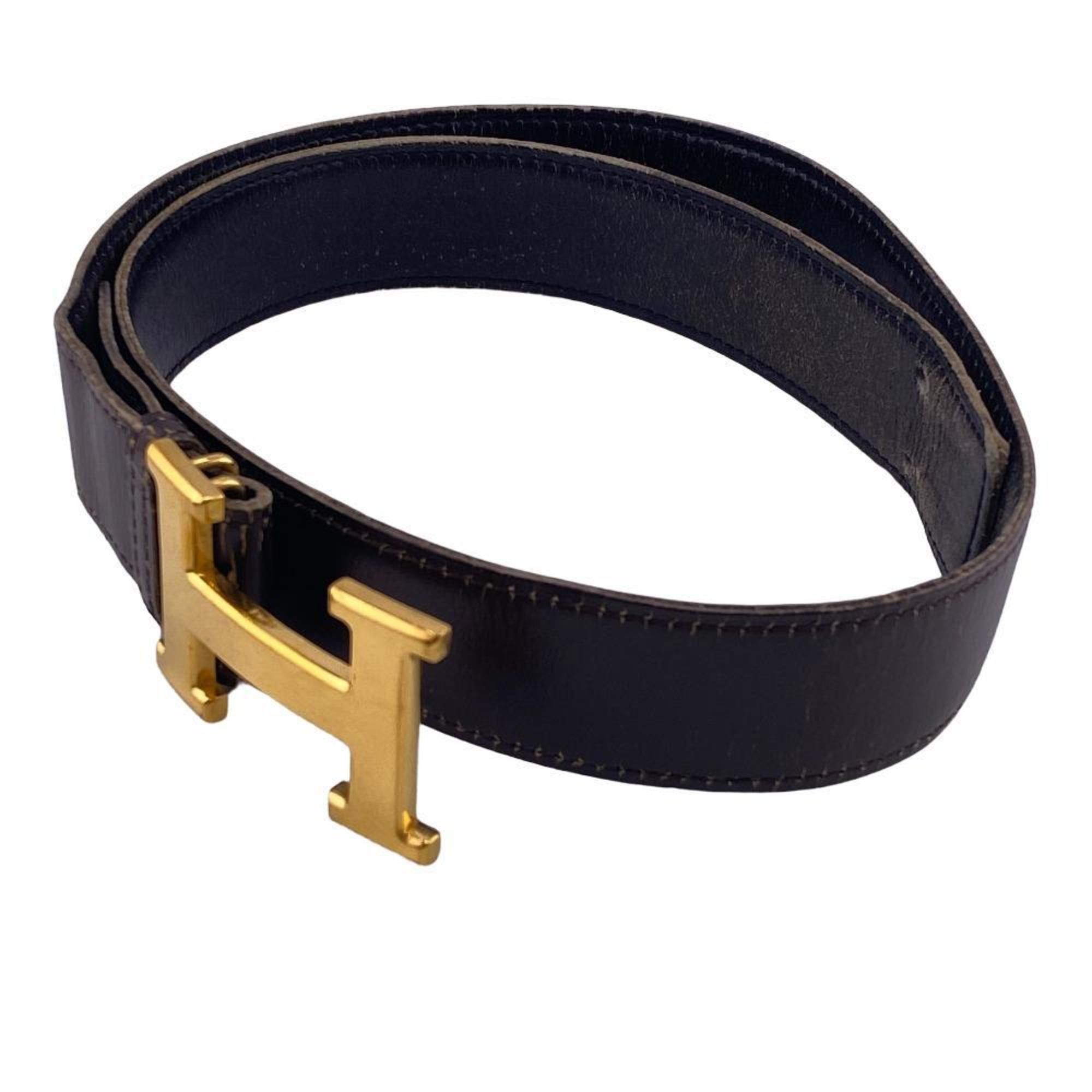 image of Hermes Constance H Buckle Belt Brown Women's Z0006581