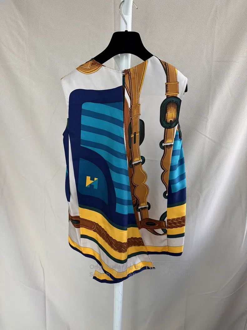 Hermes Hermes Silk Printed Top Size XXS / US 00 / IT 34 - 4 Thumbnail
