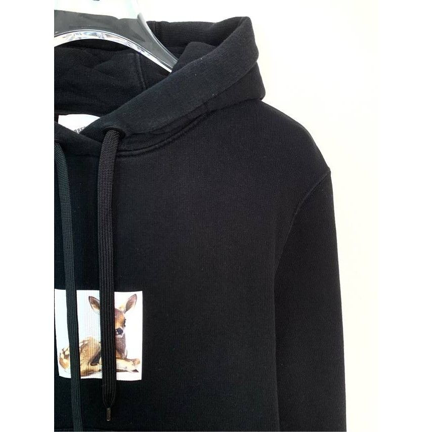 Burberry Burberry Black Deer Print Hoodie XS Cotton Size US XS / EU 42 / 0 - 5 Thumbnail