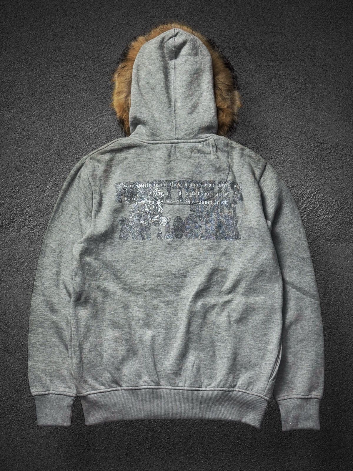 If Six Was Nine × Japanese Brand × Le Grande Bleu (L.G.B.) Fur Hoodie Poem Duralumin Japanese Brand Size US L / EU 52-54 / 3 - 2 Thumbnail