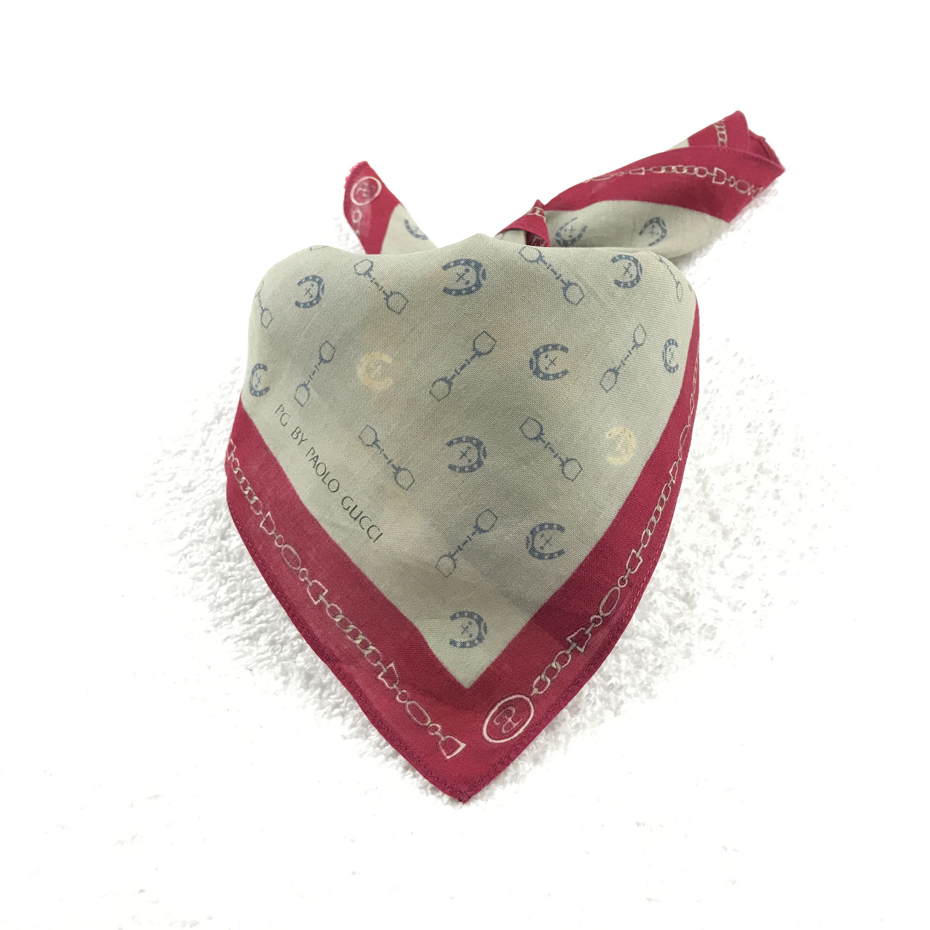 Paolo Gucci × Vintage Vintage Paolo Gucci Bandana Neckerchief Handkerchief Size ONE SIZE - 4 Thumbnail