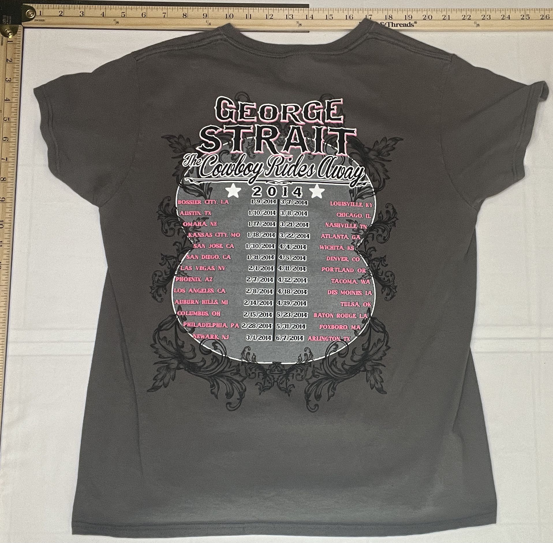 Gildan George Strait 2014 Concert Tour T-shirt Size M / US 6-8 / IT 42-44 - 2 Thumbnail