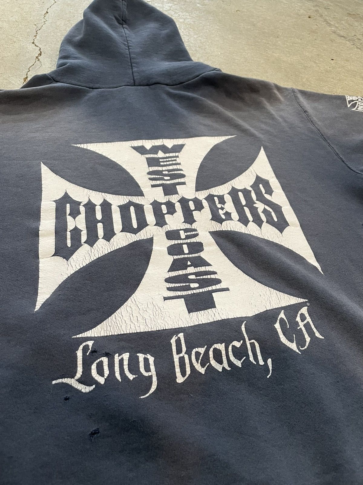 West Coast Choppers Thrashed Vintage West Coast Choppers Hoodie Size US XL / EU 56 / 4 - 6 Thumbnail