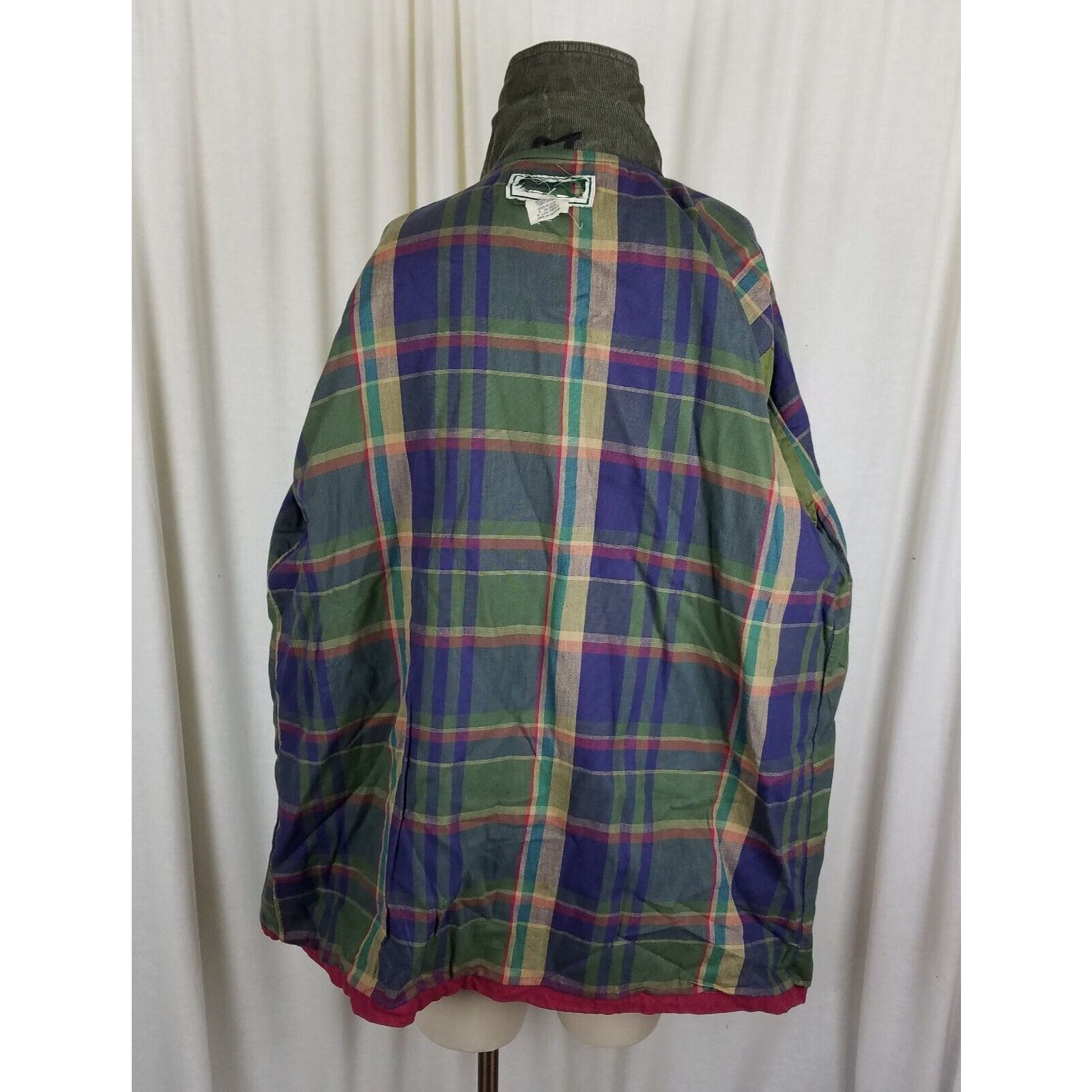 L.L. Bean LLBean Plaid Lined Red Sunwashed Canvas Barn Jacket Coat M Size M / US 6-8 / IT 42-44 - 6 Thumbnail