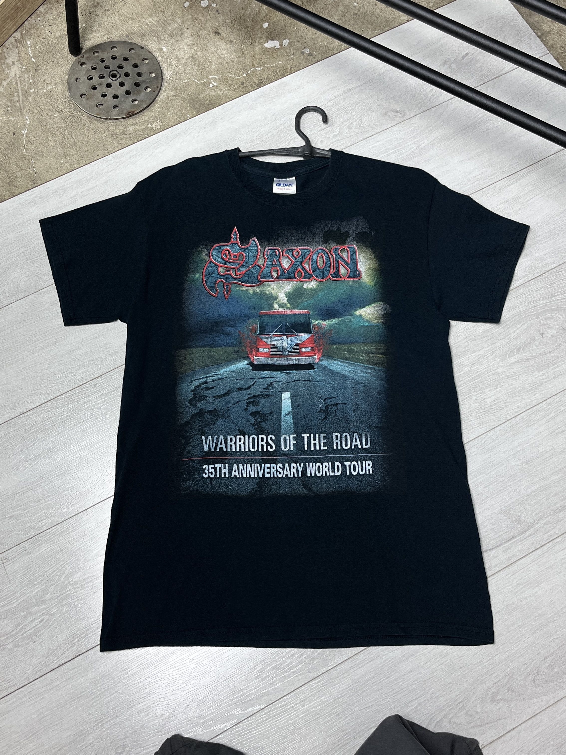 Vintage 2014 SAXON "WARRIORS OF THE ROAD" TOUR TEE - № 979 Size US M / EU 48-50 / 2 - 1 Thumbnail