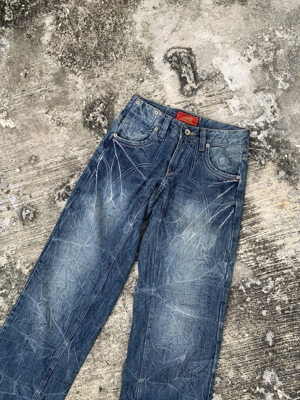 If Six Was Nine × Indian Motorcycle × Le Grande Bleu (L.G.B.) Indian motercycles jeans Size 27" / US 4 / IT 40 - 4 Thumbnail