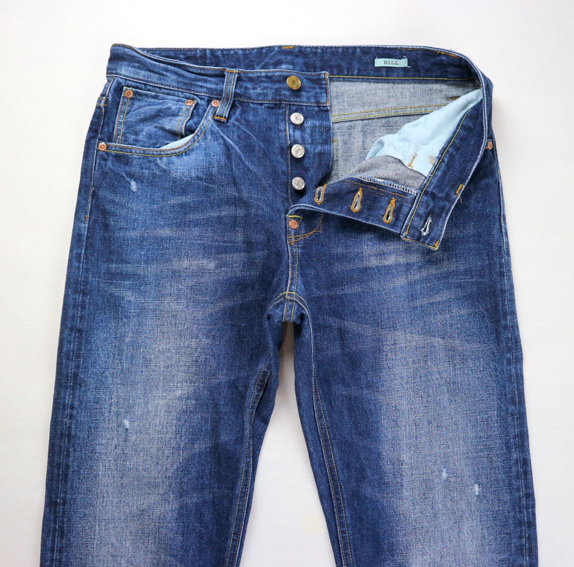 Emmett Emmett Bill Selvedge Denim Jeans W31 L34 Size US 31 - 3 Thumbnail