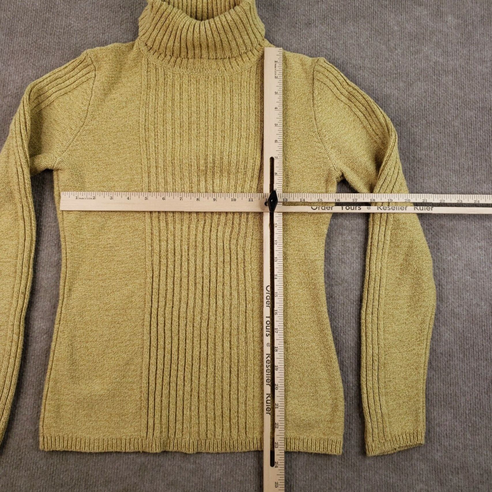 Vintage Sundance Sweater Womens Medium Yellow Gold Pullover Turtleneck Knit Casual Size M / US 6-8 / IT 42-44 - 3 Thumbnail