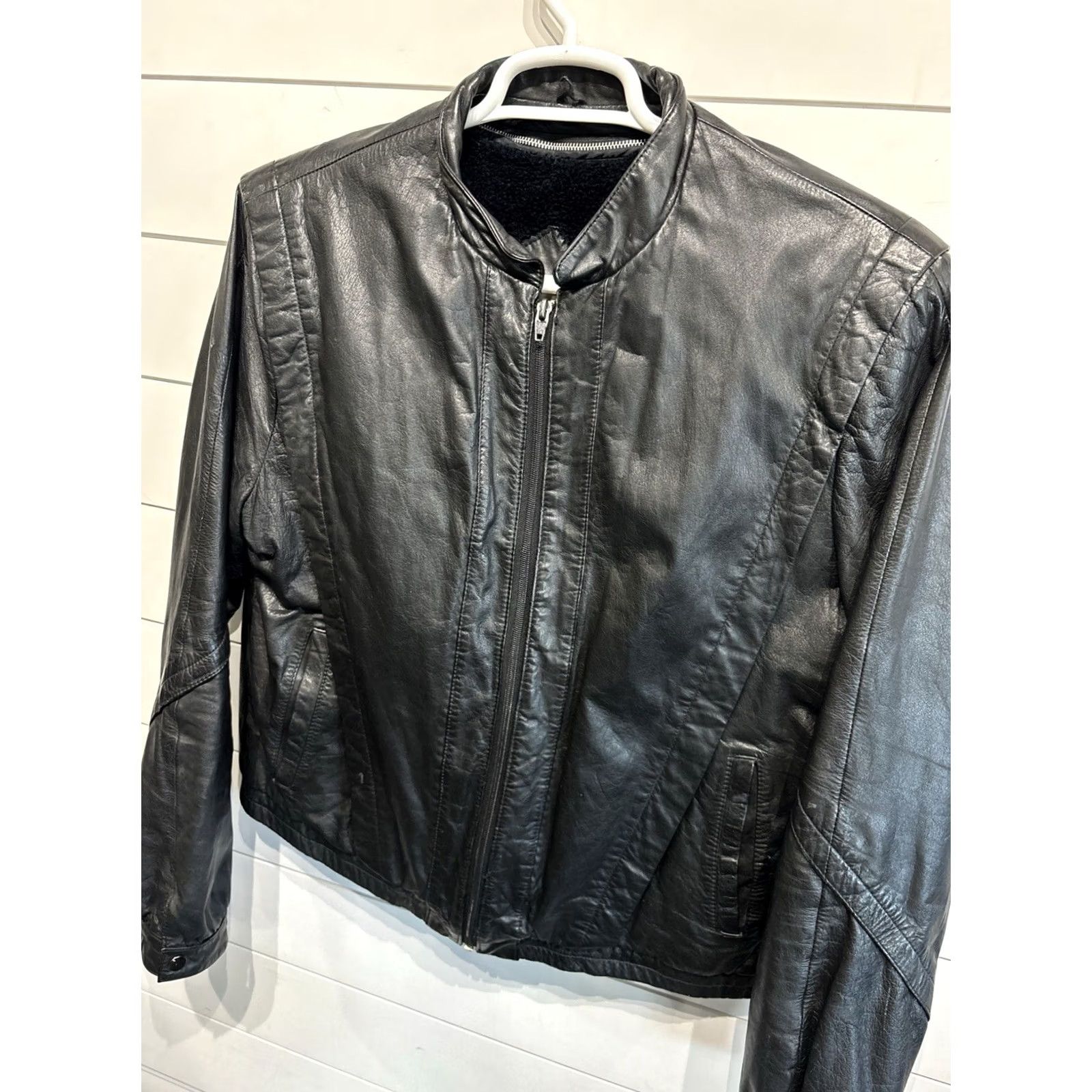 Ben Sherman VINTAGE Bermans Leather Jacket Motorcycle Size US S / EU 44-46 / 1 - 2 Thumbnail