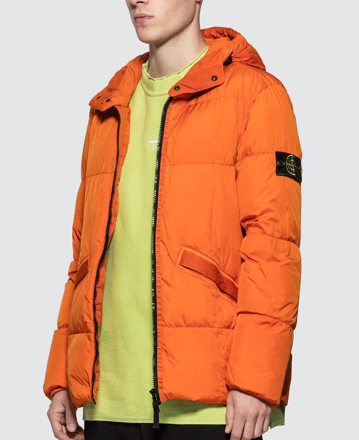 Stone Island Stone Island Orange Down Garment Dyed Crinkle Reps Jacket Size US M / EU 48-50 / 2 - 13 Thumbnail