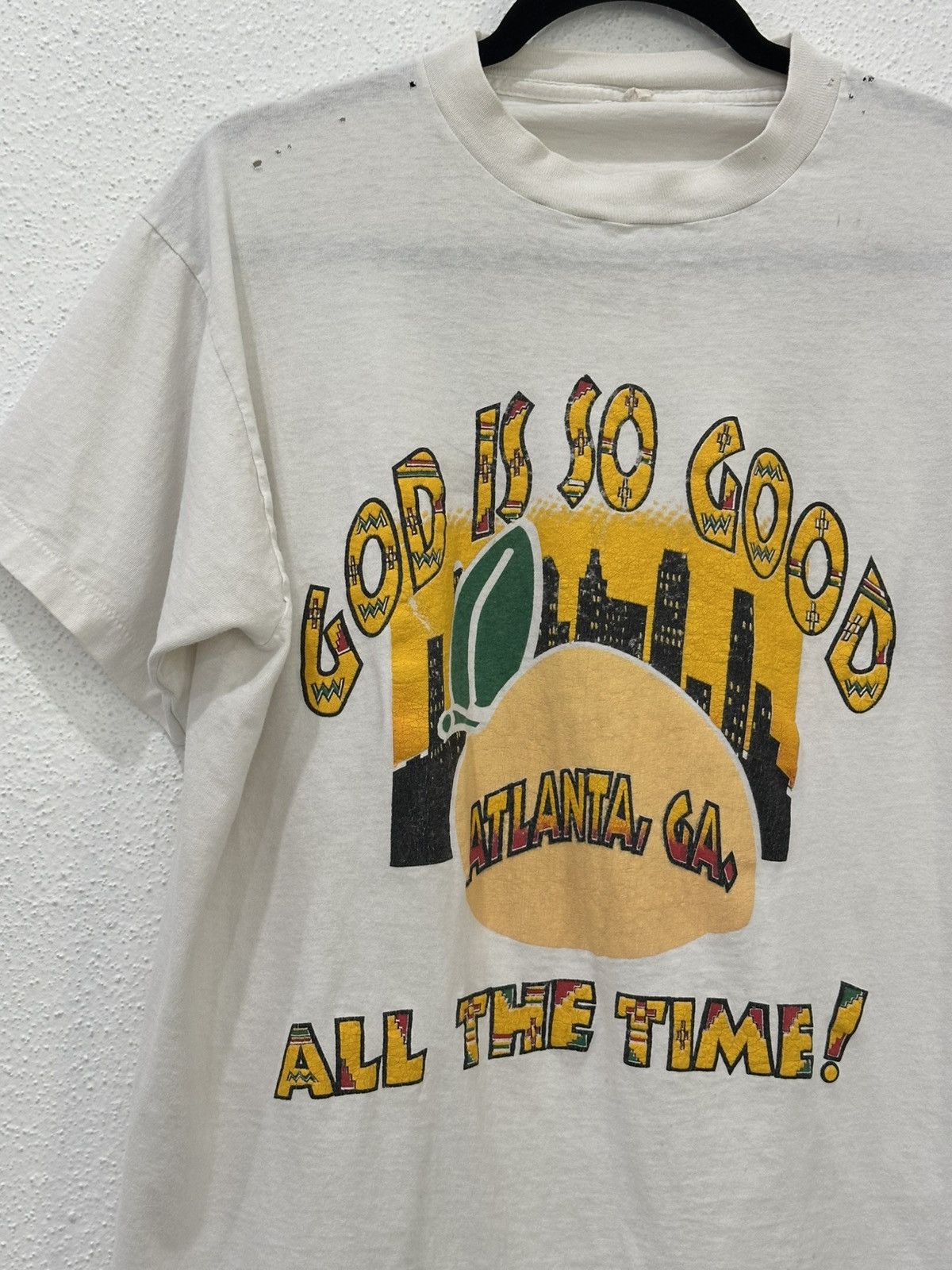 Vintage Vintage 90s God Is So Good All The Time T-Shirt Screen Stars Size US L / EU 52-54 / 3 - 3 Thumbnail