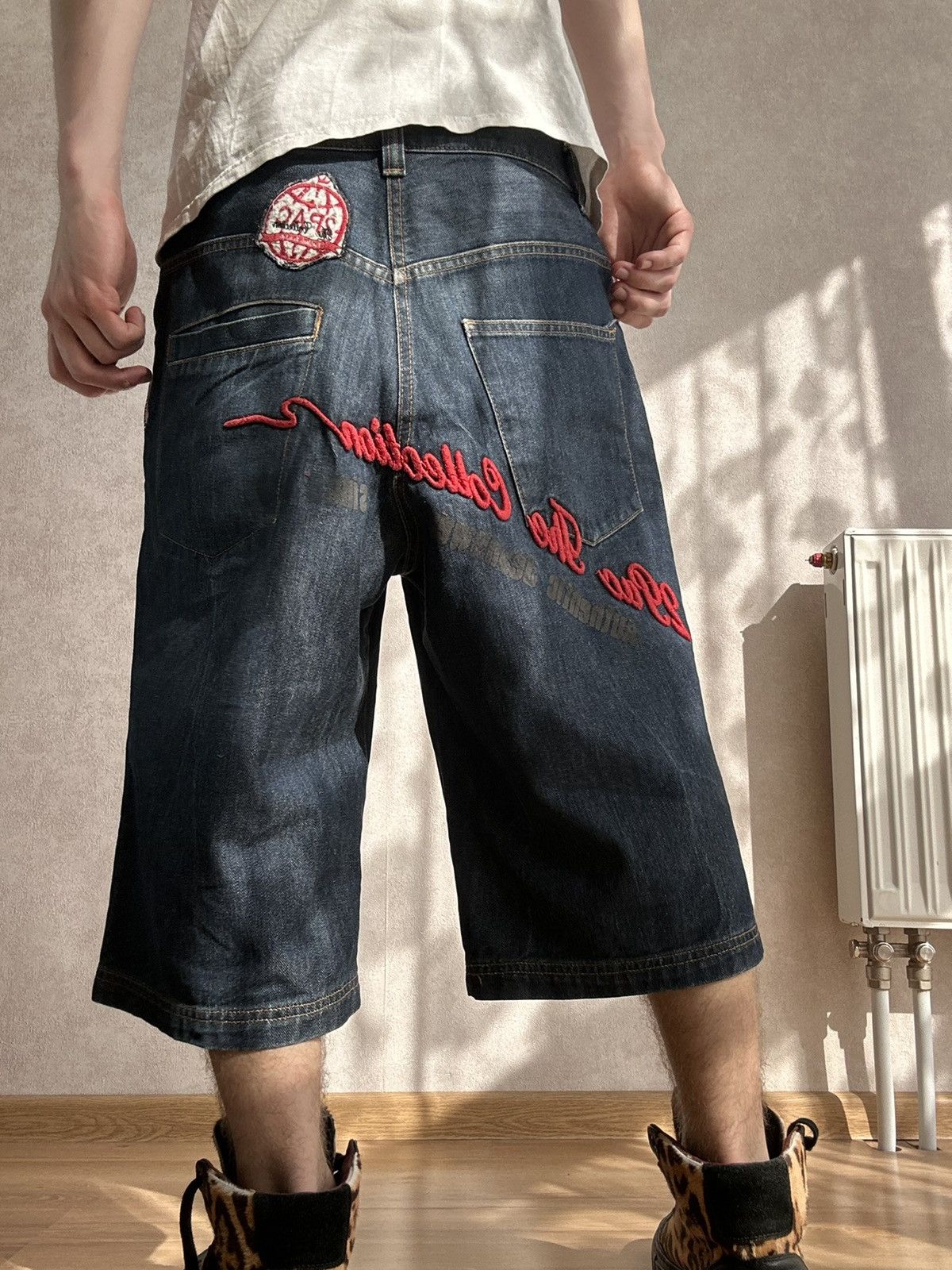 Vintage Vintage Y2K Baggy 2Pac Denim Jorts Jnco Style Skater Shorts Size US 30 / EU 46 - 4 Thumbnail