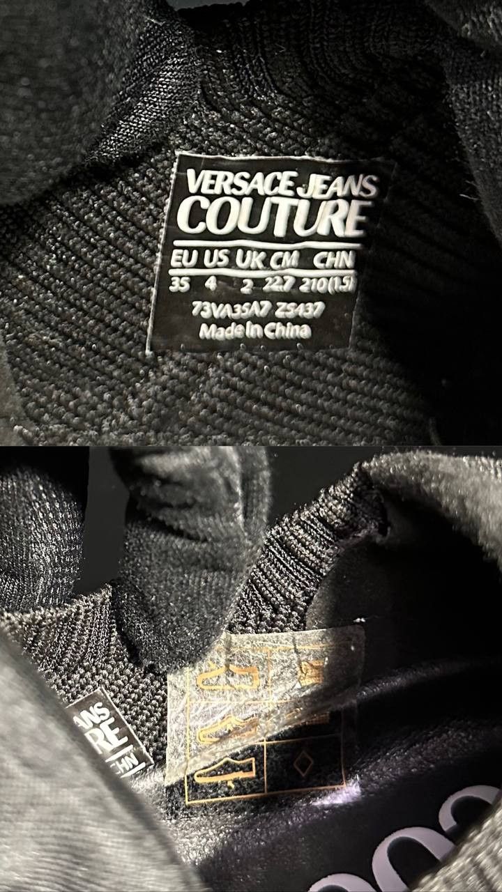 Versace × Versace Jeans Couture NEW! VERSACE jeans couture black dynamic sneakers Size US 4 / IT 34 - 16 Thumbnail