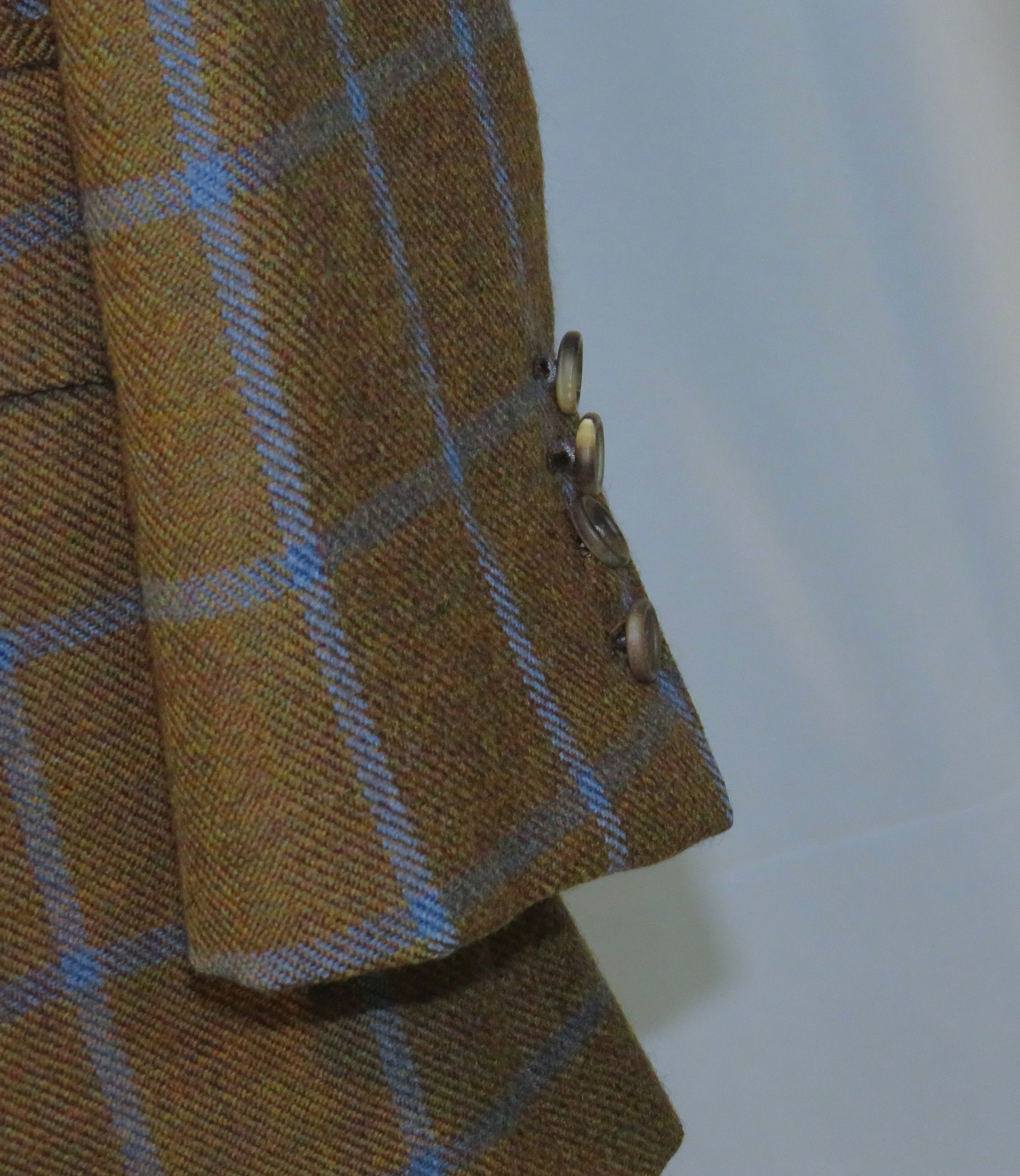 Savile Row B. Burstow Brown Windowpane Plaid Two Button Sport Coat 40L Size 40L - 8 Thumbnail