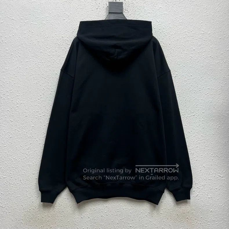 Balenciaga Balenciaga Crystal Lock Logo Water-Washed Black Hoodie Size US S / EU 44-46 / 1 - 2 Thumbnail