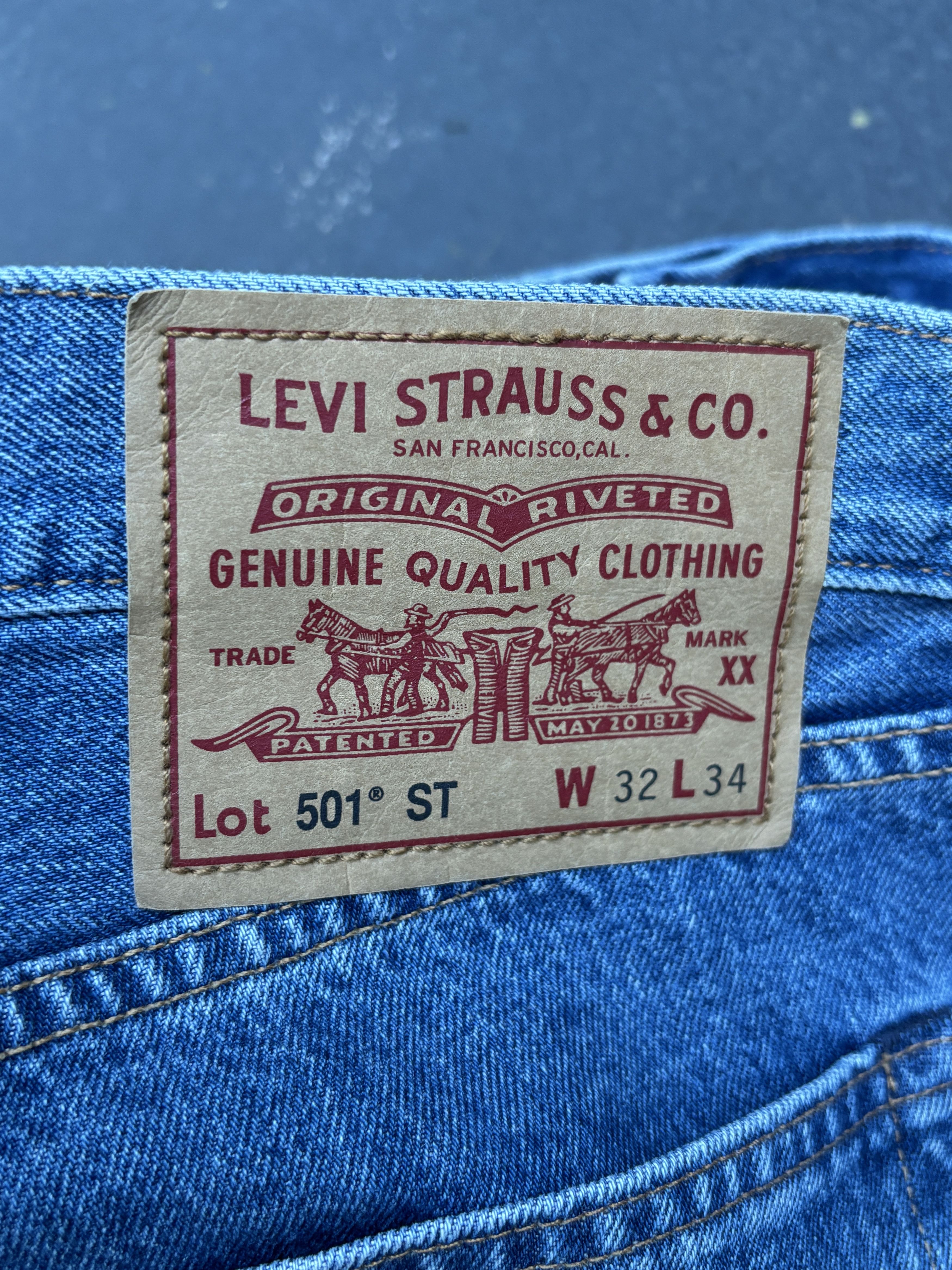 Levi's Levi's 501 ST - Md Blue Wash Size US 32 / EU 48 - 6 Thumbnail