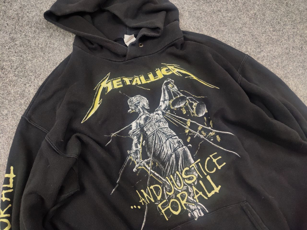 Vintage Vintage Metalicca Justice for All Black Hoodie Rock 90's Size US L / EU 52-54 / 3 - 6 Thumbnail