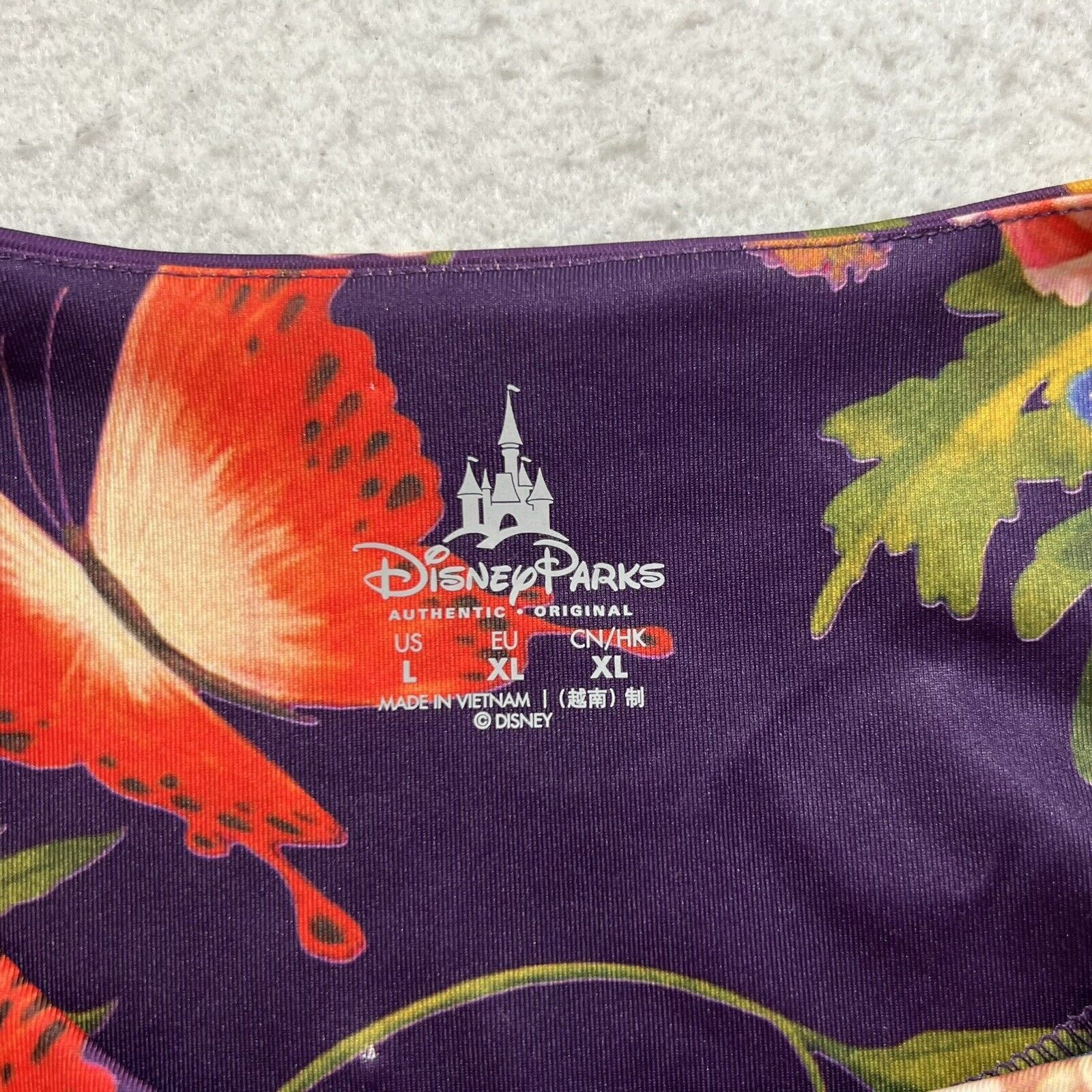 Disney Disney Parks Floral Peter Pan Tinkerbell Zip Peplum Jacket Size L / US 10 / IT 46 - 4 Thumbnail
