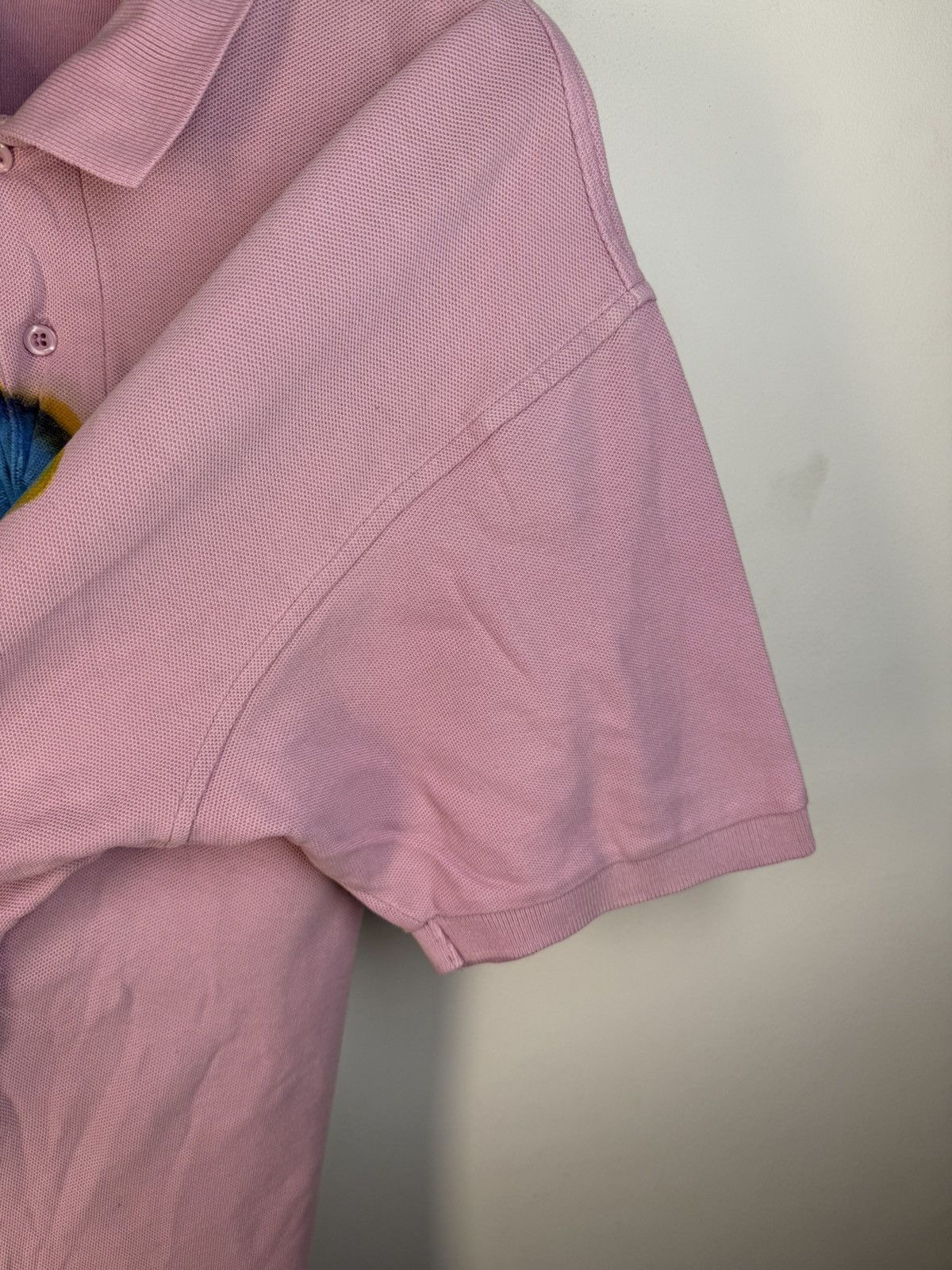 Yves Saint Laurent 1of1 YSL Polo Shirt Pink Art Vintage Tee Button Up y2k Size US XL / EU 56 / 4 - 16 Thumbnail