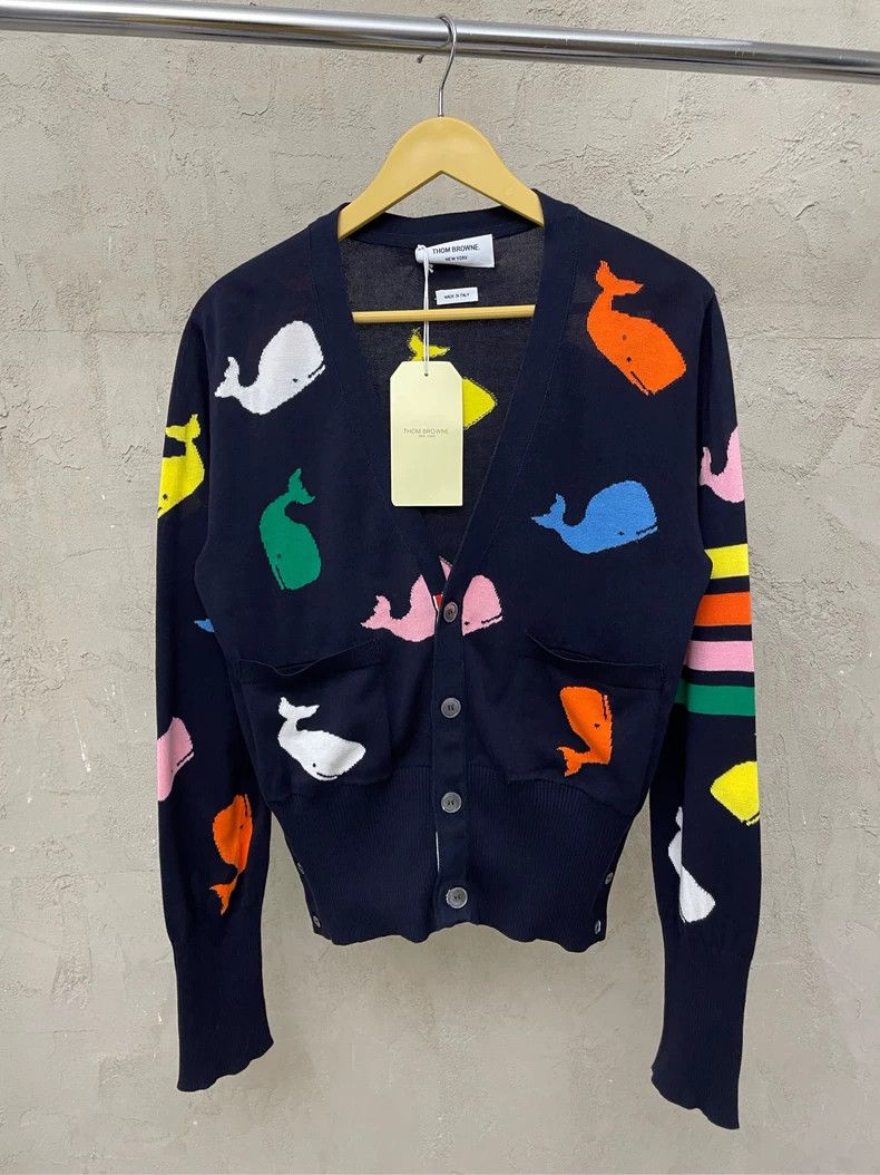 Thom Browne Thom browne Size 1 Dark blue show full-print colorful whal Size S / US 4 / IT 40 - 1 Thumbnail