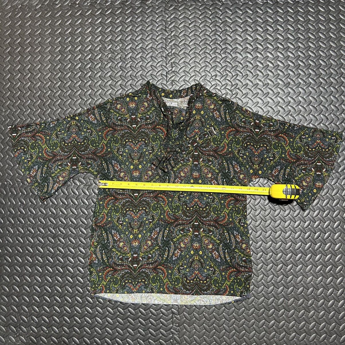 Other Ruff Hewn Grey Blouse Paisley Floral Flared Sleeve Medium Size M / US 6-8 / IT 42-44 - 4 Thumbnail