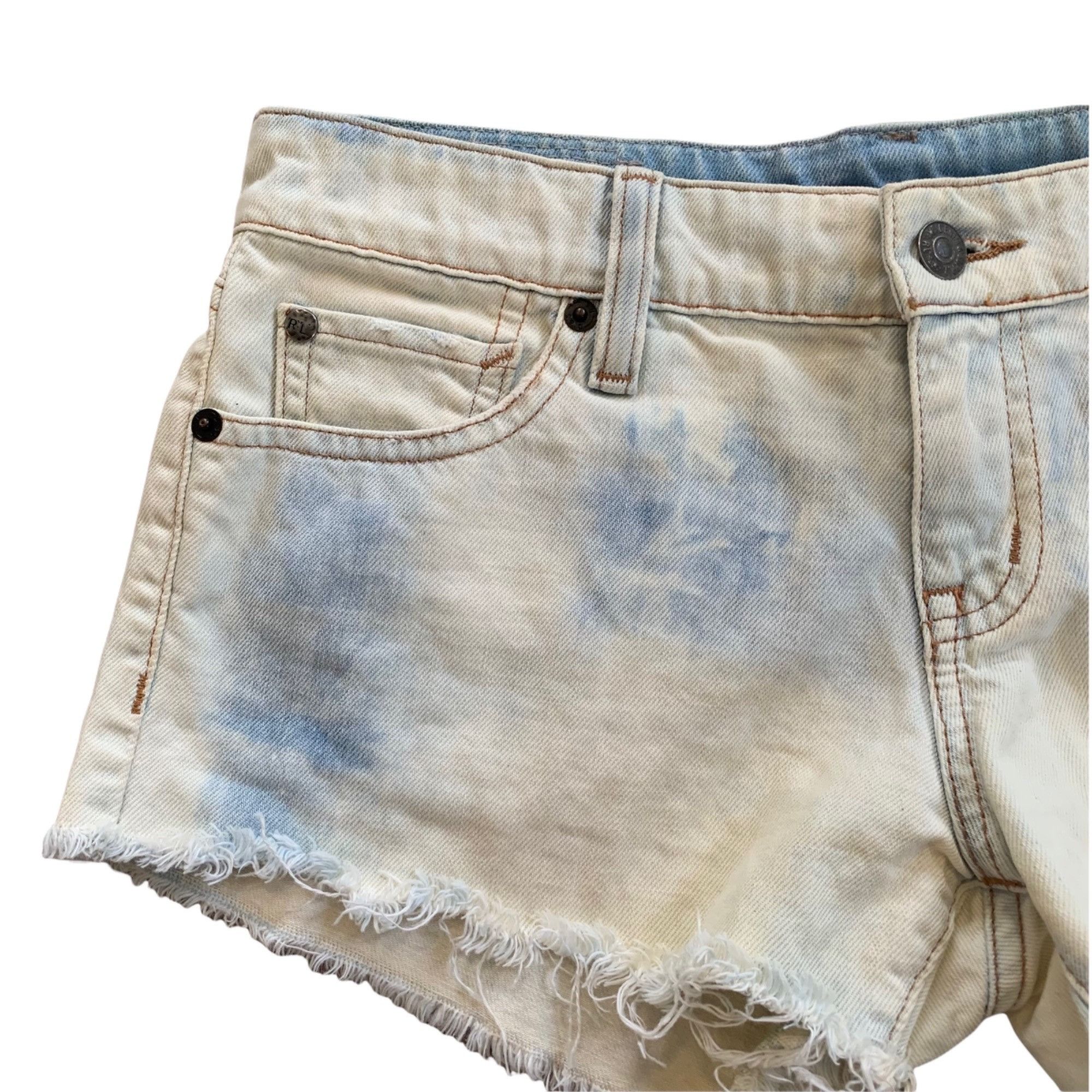 Ralph Lauren Denim & Supply Ralph Lauren Light Wash Distressed Denim Shor Size 27" / US 4 / IT 40 - 3 Thumbnail