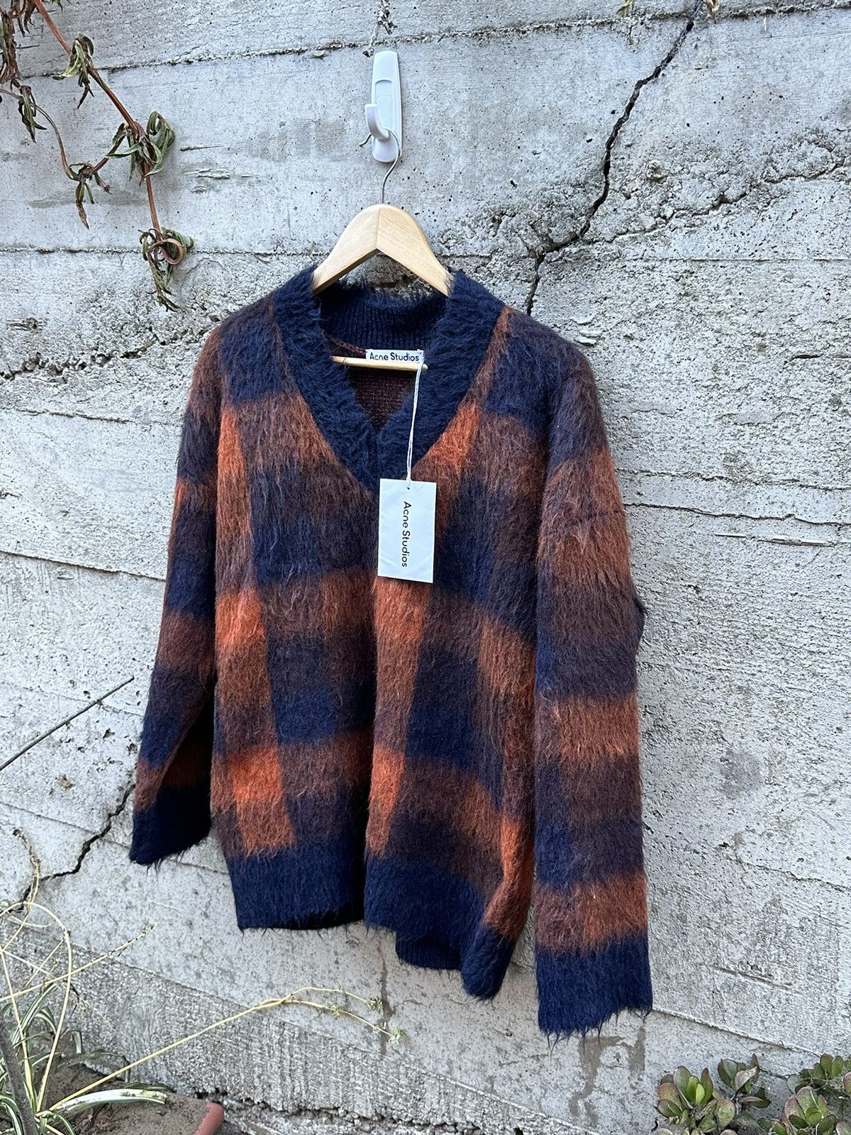 image of Grail Acne Studios Texturized Mohair Sweater, Men's (Size Medium)