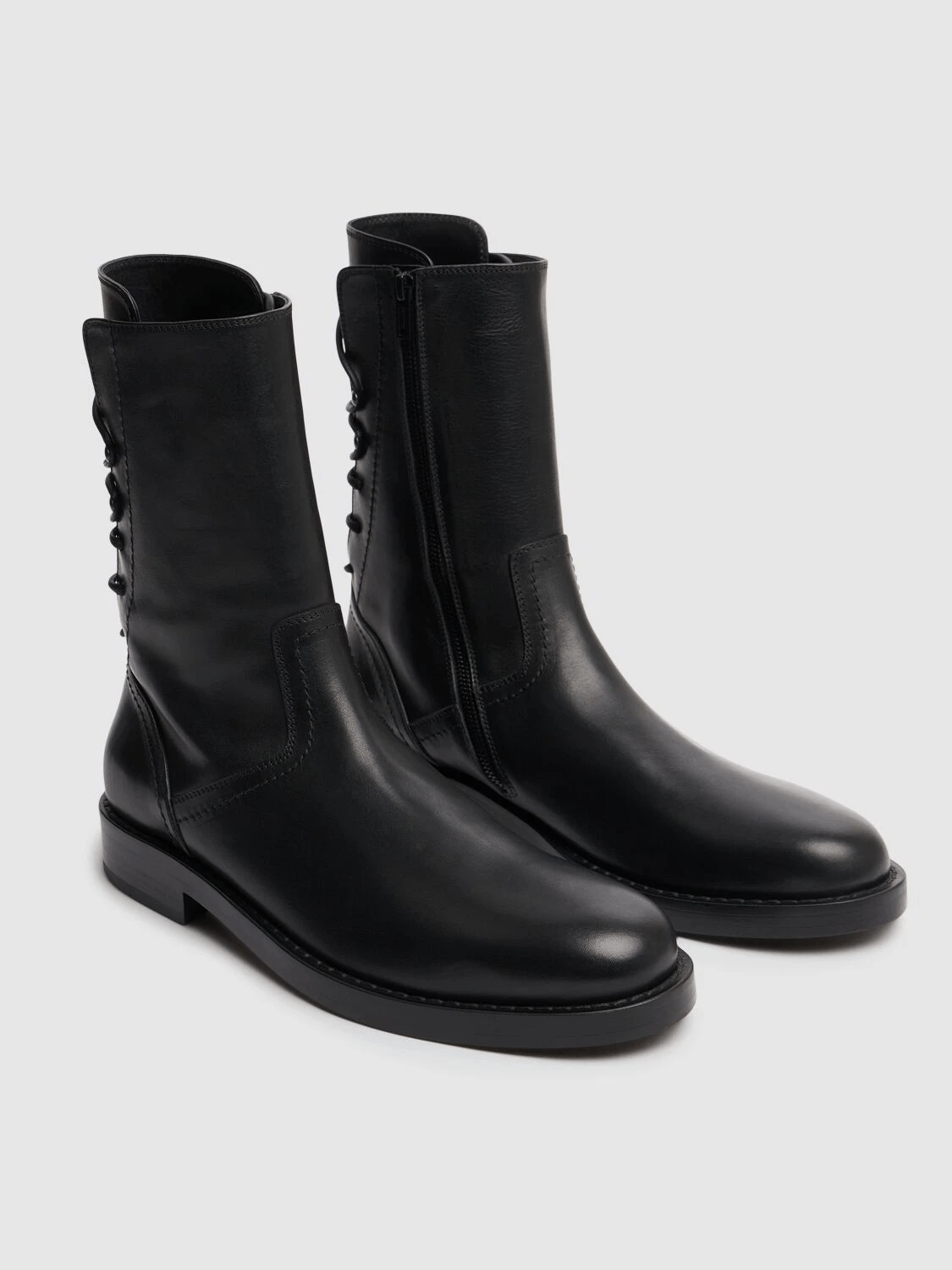 Ann Demeulemeester DEMEULEMEESTER Heiko Black Leather Ankle Boots Size US 10 / EU 43 - 2 Thumbnail