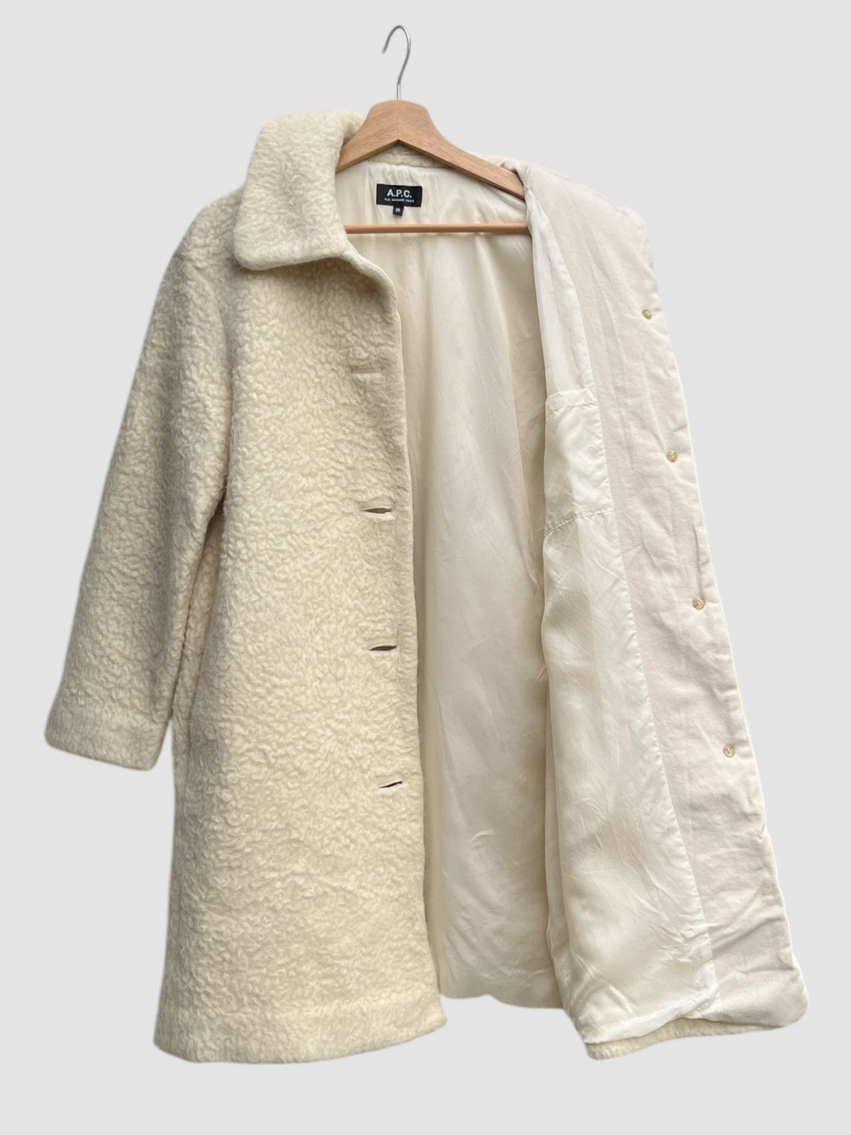 A.P.C. A.P.C. Katerine Wool-Blend Teddy Coat Size XS / US 0-2 / IT 36-38 - 3 Thumbnail