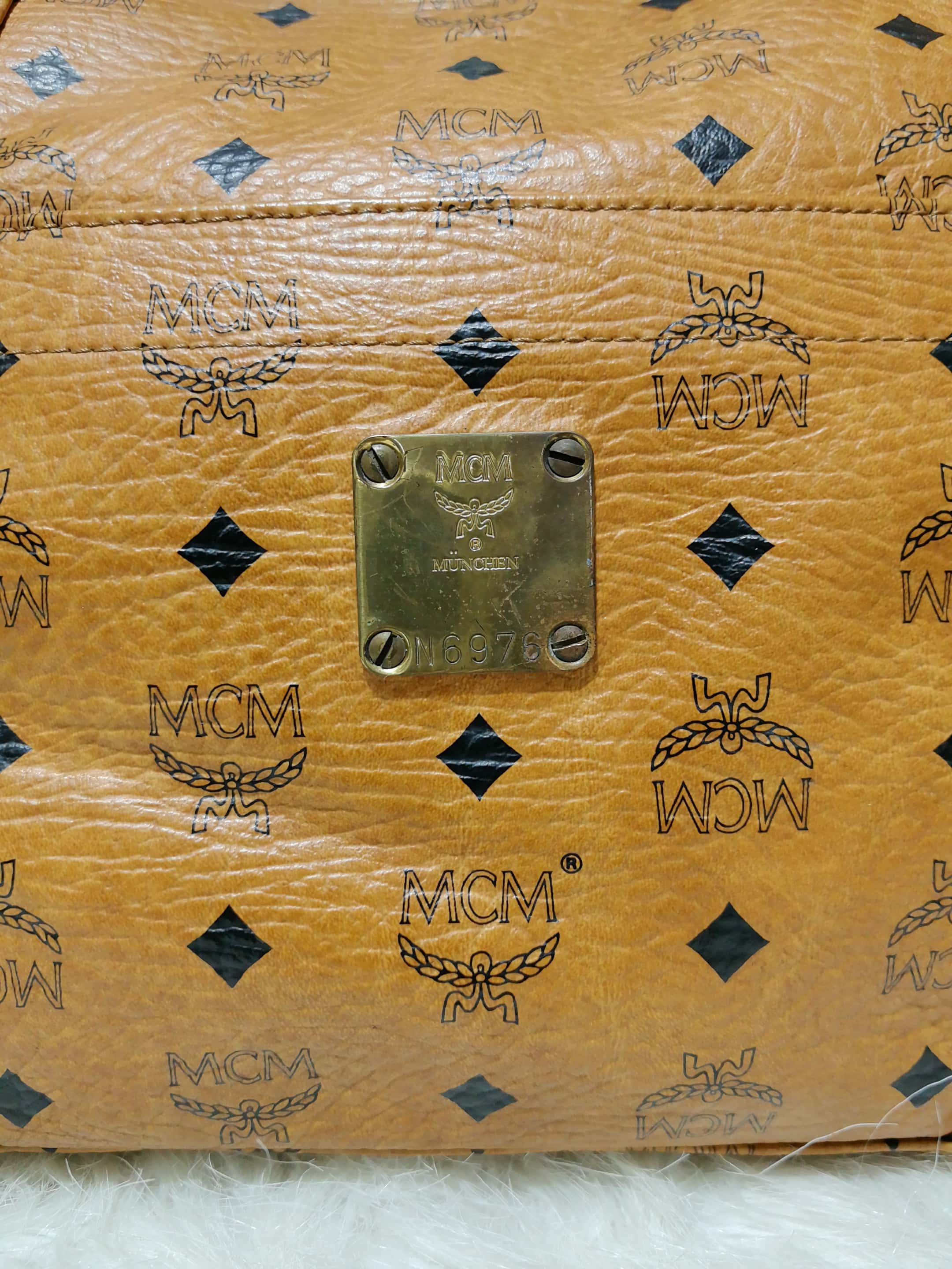 MCM VINTAGE MCM COGNAC VISETOS SHOPPER TOTE MADE in GERMANY Size ONE SIZE - 7 Thumbnail