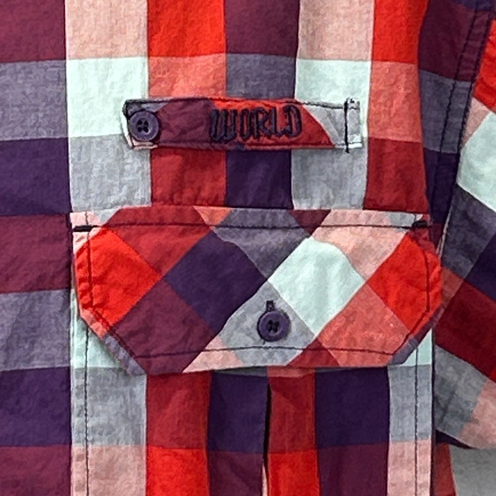 World Industries World Industries Button Front Shirt Red Check Plaid X-Large Size US XL / EU 56 / 4 - 4 Thumbnail
