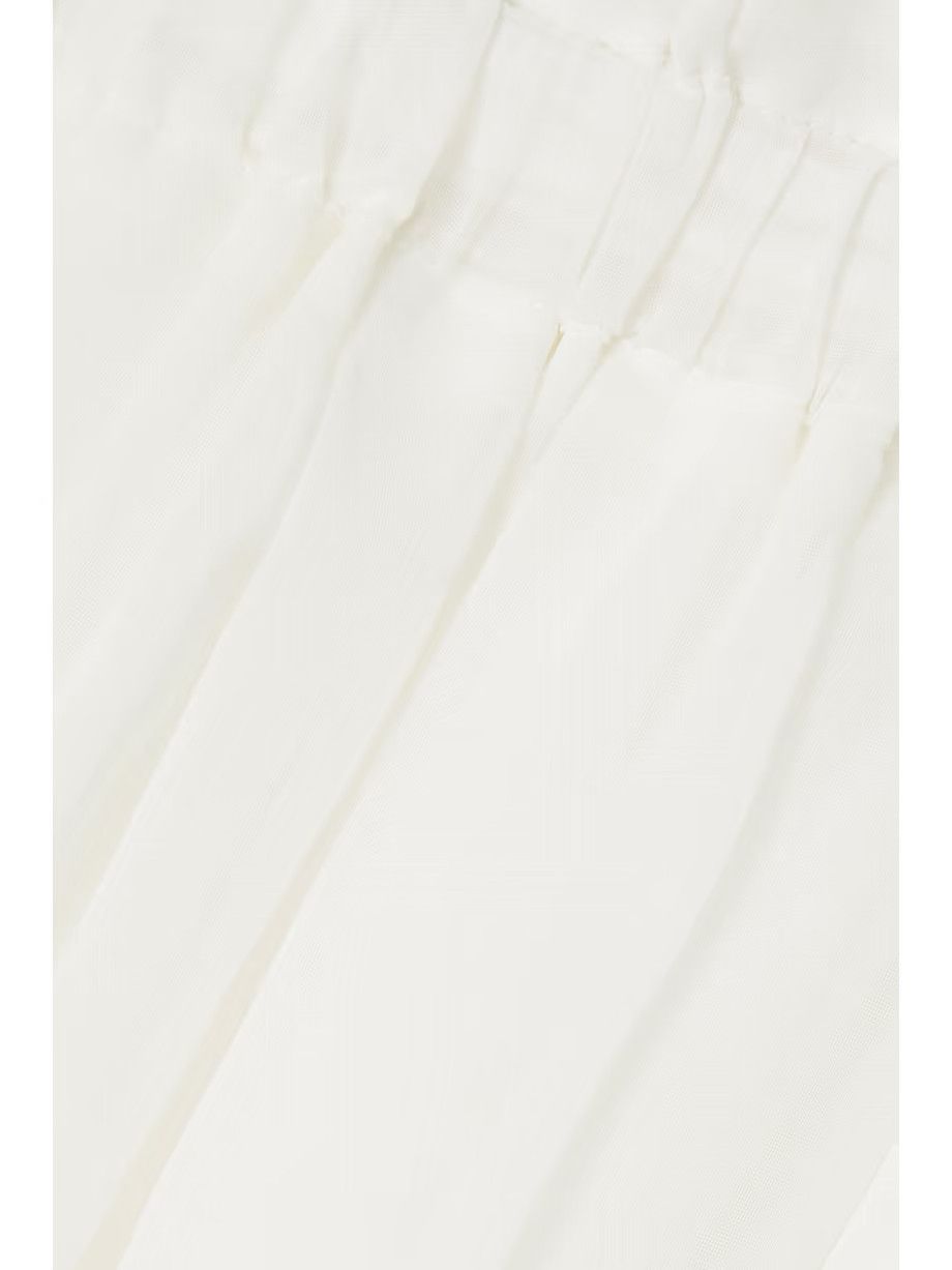 Brunello Cucinelli o1y0725 Midi Skirt in White Size 26" / US 2 / IT 38 - 4 Thumbnail
