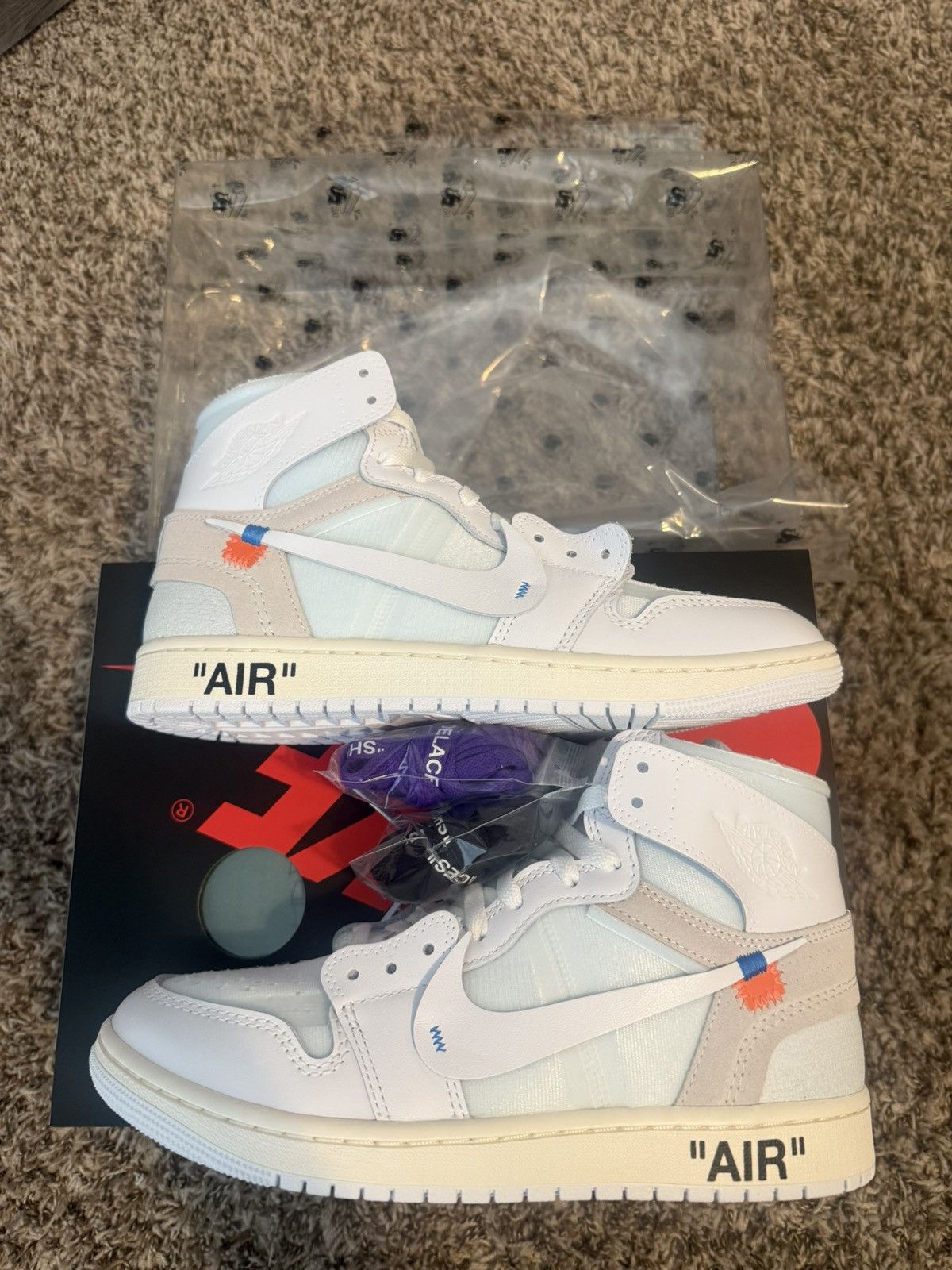Virgil Abloh Jordan 1 Retro High Virgil Abloh Archive Alaska Size US 9 / EU 42 - 2 Thumbnail