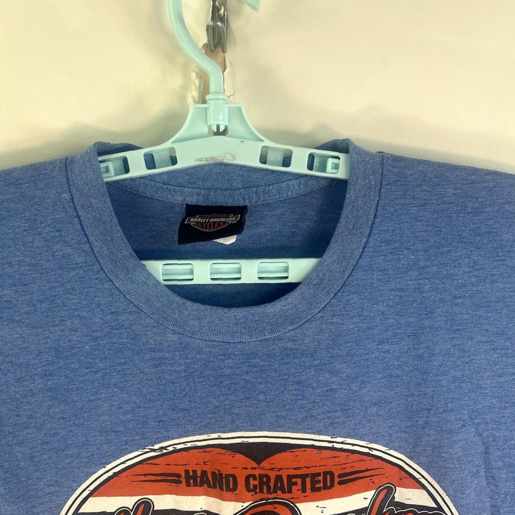 Harley Davidson VINTAGE Harley-Davidson T-Shirt 90s Biker Graphic Print Blue Short Sleeve Adult 2XL Mens Size US XXL / EU 58 / 5 - 3 Thumbnail
