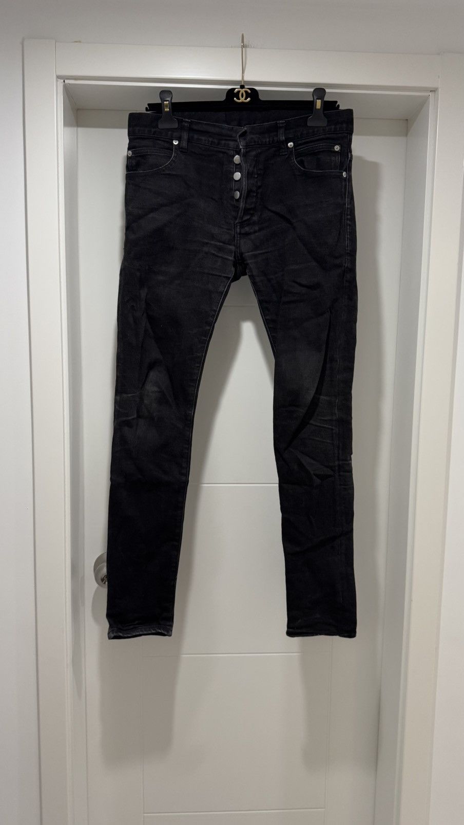 Balmain Balmain Black Slim Fit Jeans Size US 29 - 1 Thumbnail