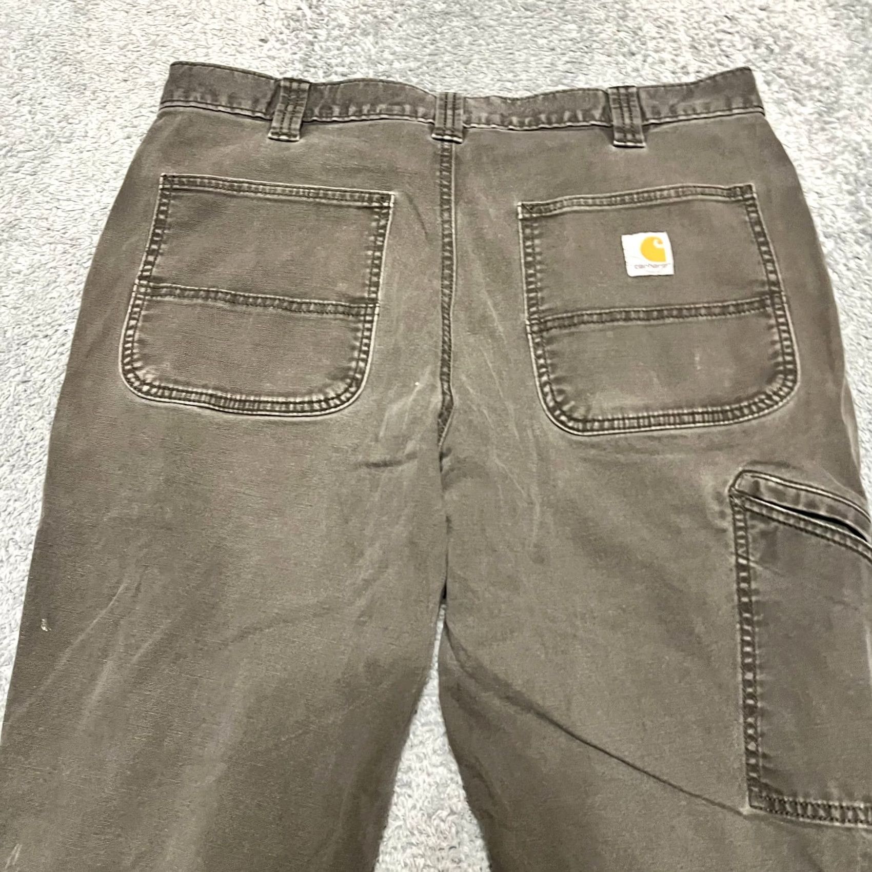 Carhartt Carhartt Pants Mens 36 x30 Relaxed Work Distressed Rugged Flex Gray 36 Regular Carpenter Mens Size US 36 / EU 52 - 5 Thumbnail