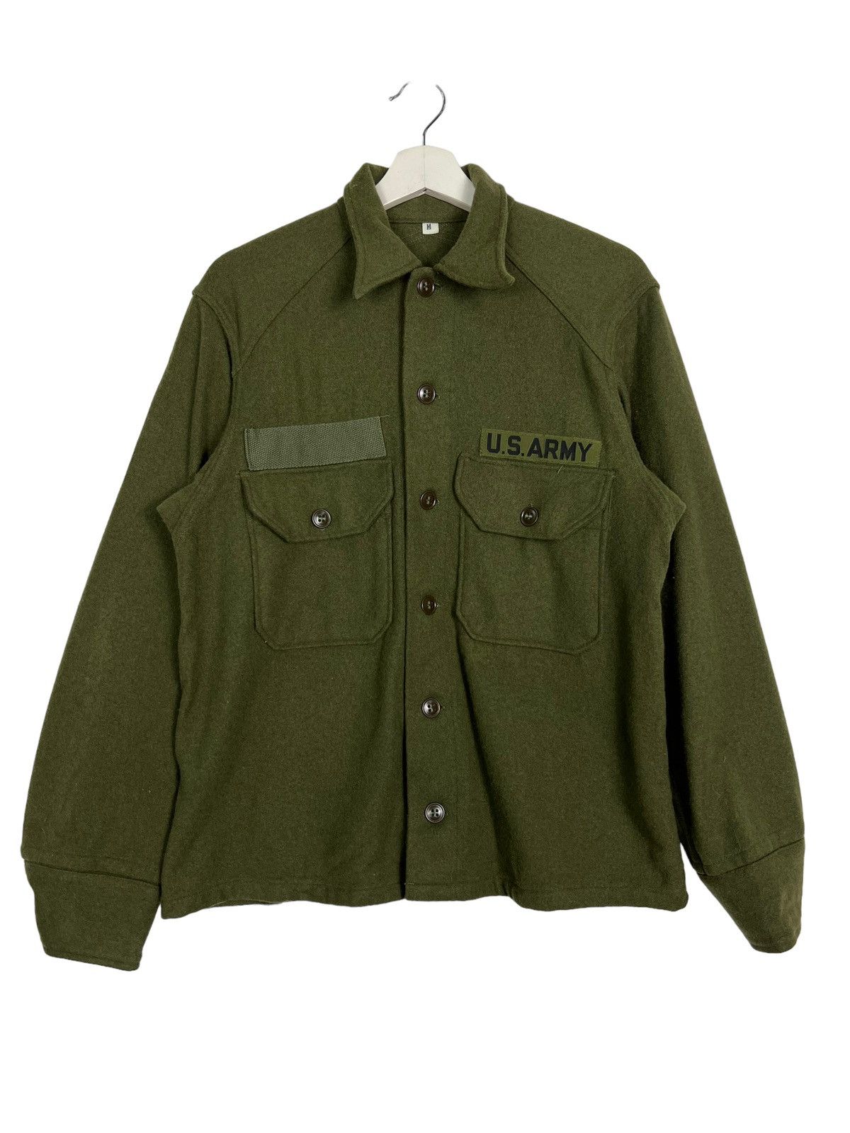 Vintage 🔥 TRUE VINTAGE US ARMY MILITARY WOOL SHIRTS JACKET Size US M / EU 48-50 / 2 - 2 Thumbnail