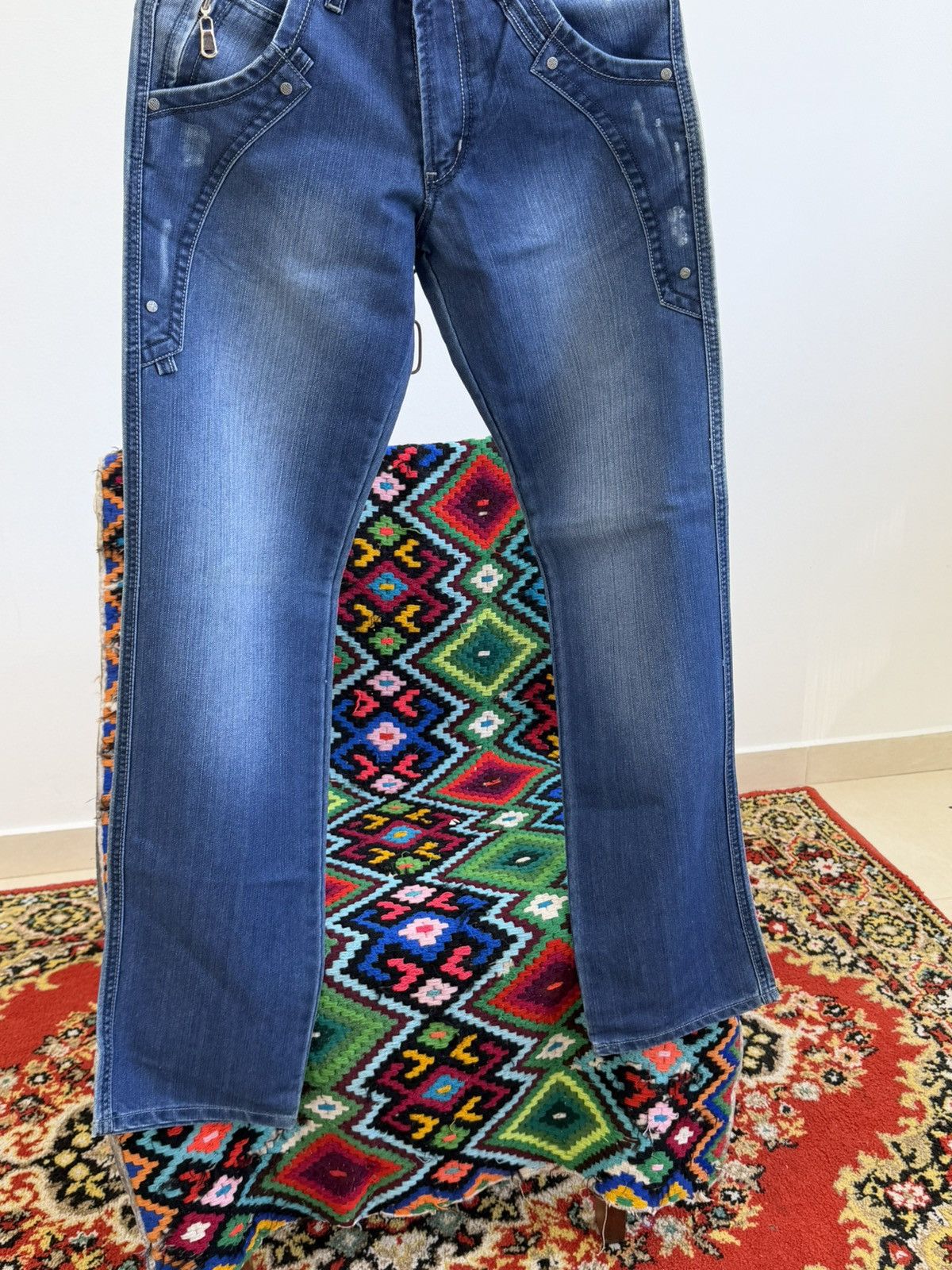 Japanese Brand Vintage Streetwear Baggy Flared Bootcut Denim Y2K Jeans Size US 30 / EU 46 - 4 Thumbnail