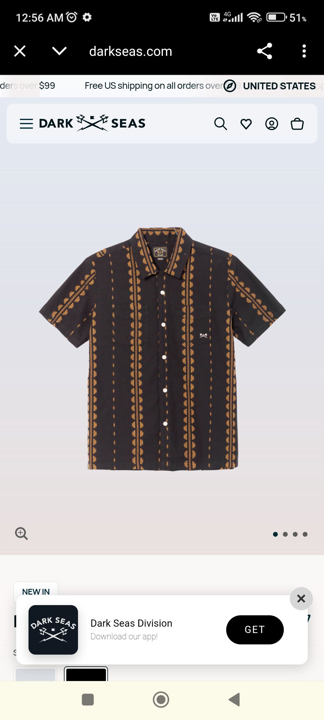 Dark Seas Division Paducah SS Shirt Size US XL / EU 56 / 4 - 2 Thumbnail
