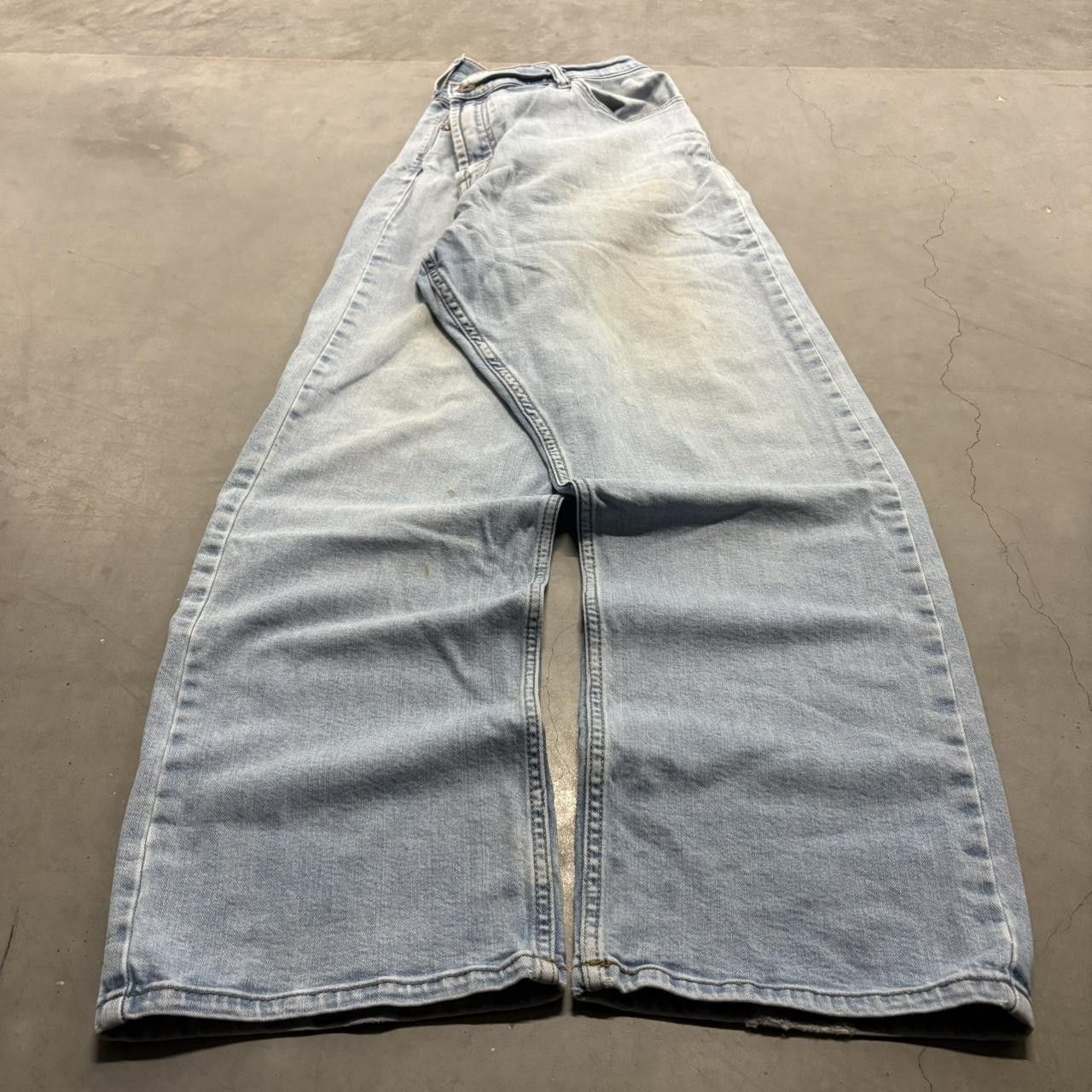 Vintage Crazy Vintage Y2K/2000s Super Baggy Skater Style Relaxed Boot Light Wash Denim Jeans! Size US 38 / EU 54 - 3 Thumbnail