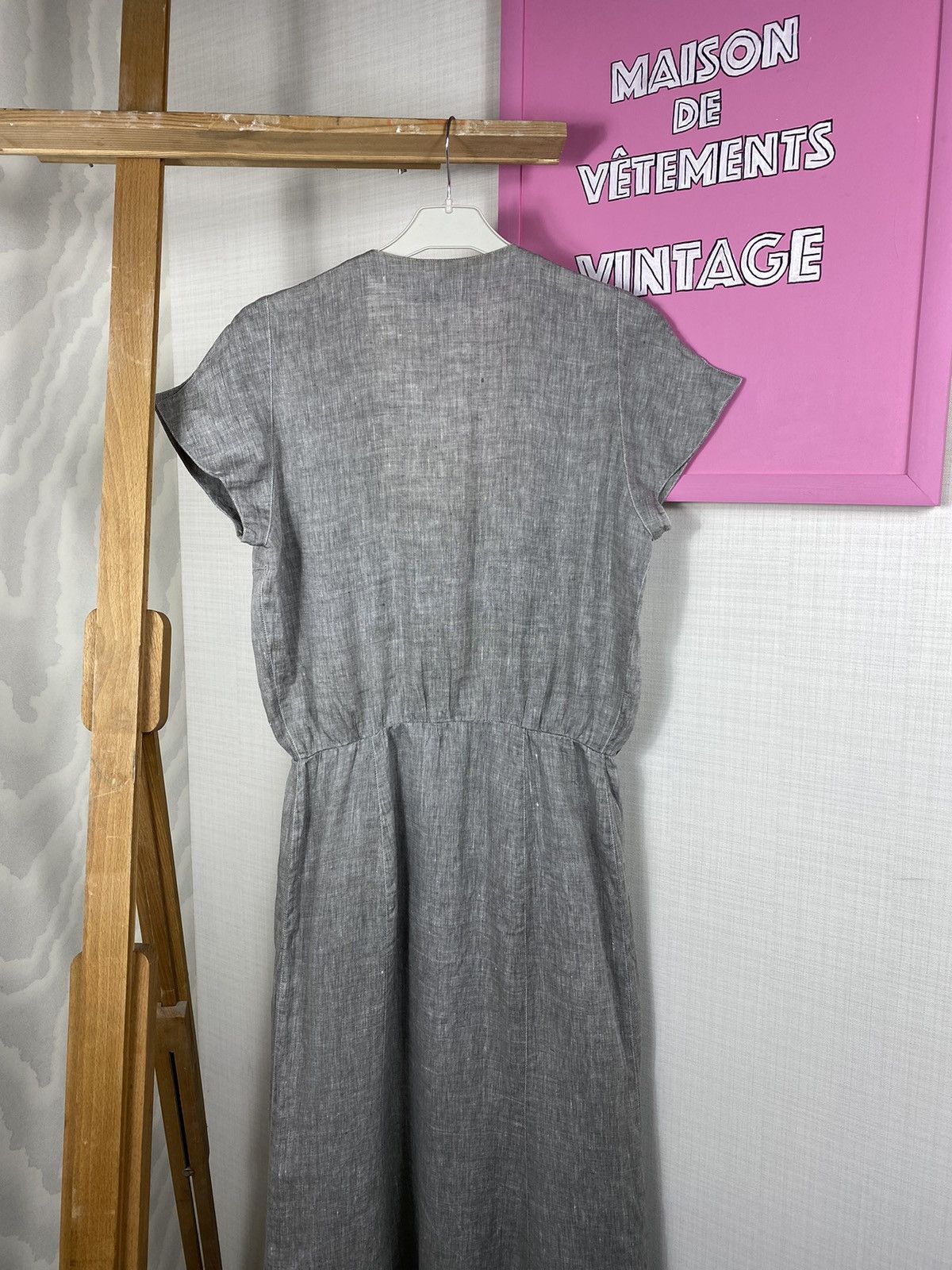 Thierry Mugler × Vintage Thierry Mugler Linen Dress Size S / US 4 / IT 40 - 15 Thumbnail