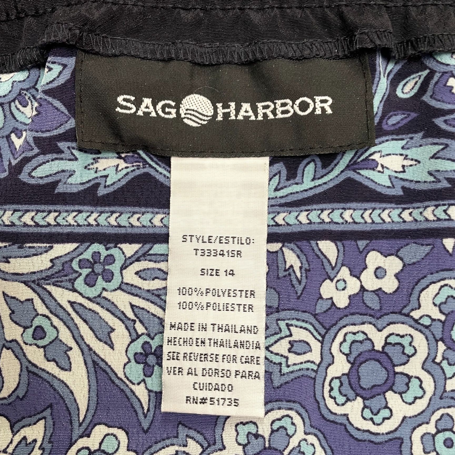 Vintage Sag Harbor Maxi Long Skirt Womens 14 Multi Paisley Floral Casual Summer 38x32 Size 36" / US 14 / IT 50 - 3 Thumbnail