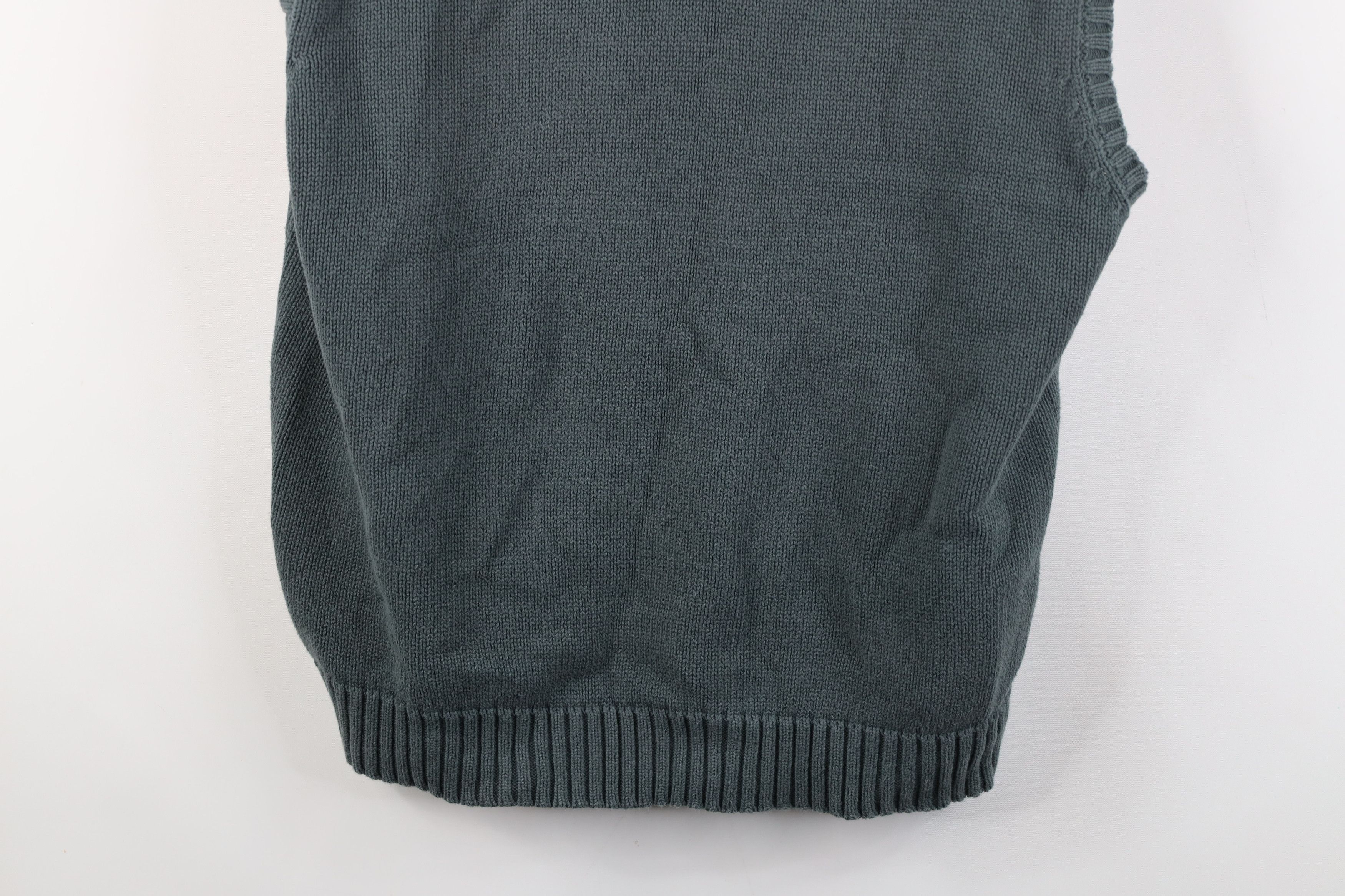 Gap Vintage 90s Gap Blank Cotton Knit V-Neck Sweater Vest Green Size US XL / EU 56 / 4 - 3 Thumbnail