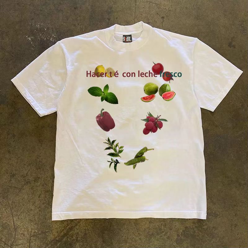 Japanese Brand Street style casual loose retro fruit print t-shirt Size US M / EU 48-50 / 2 - 1 Thumbnail