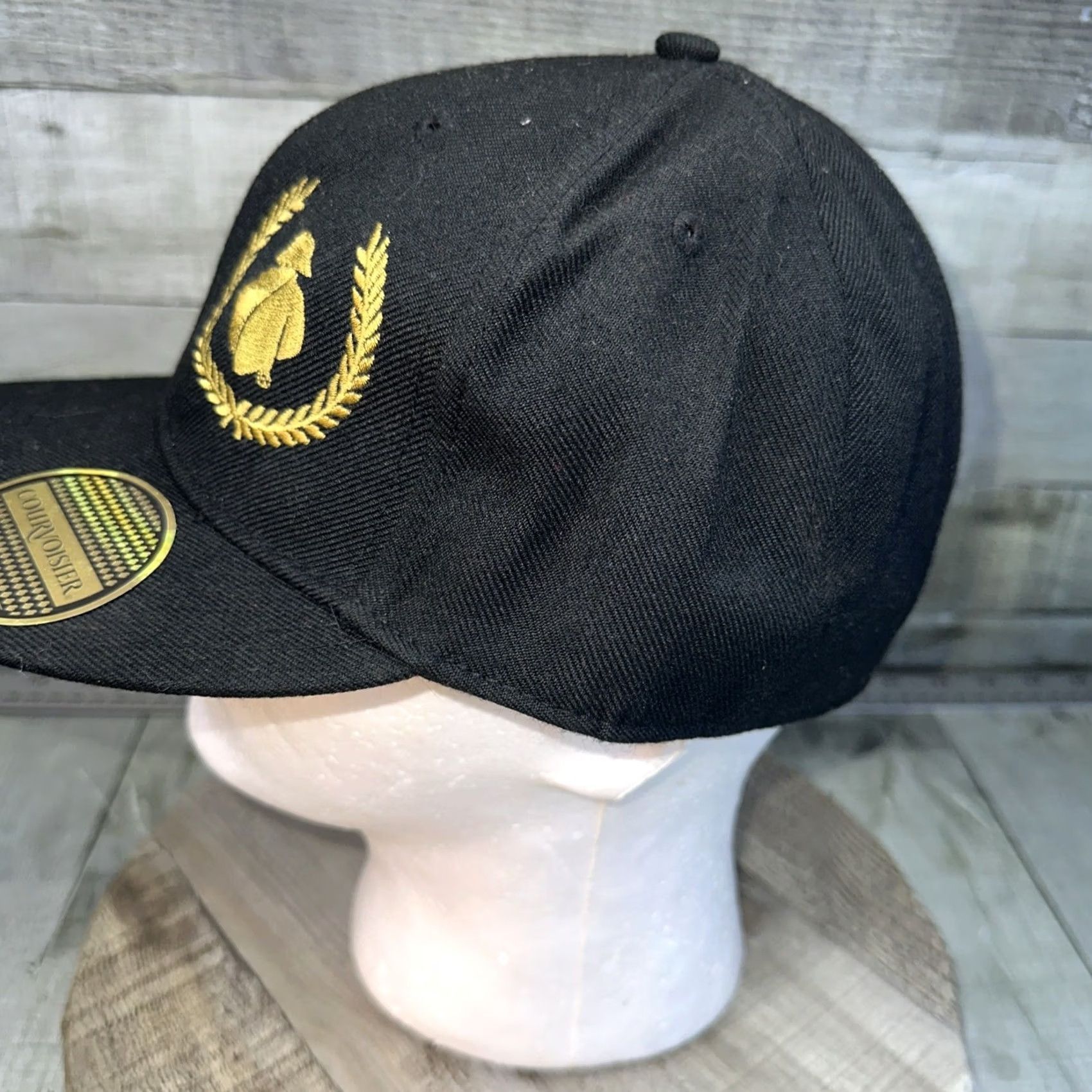 Logo 7 Courvoisier Hat Black Gold Logo Promo Cap Rare Brandy Liquor Sz Med Men Baseball Cap M & M Black Gold Logo 90s(brand) Men Size ONE SIZE - 6 Thumbnail