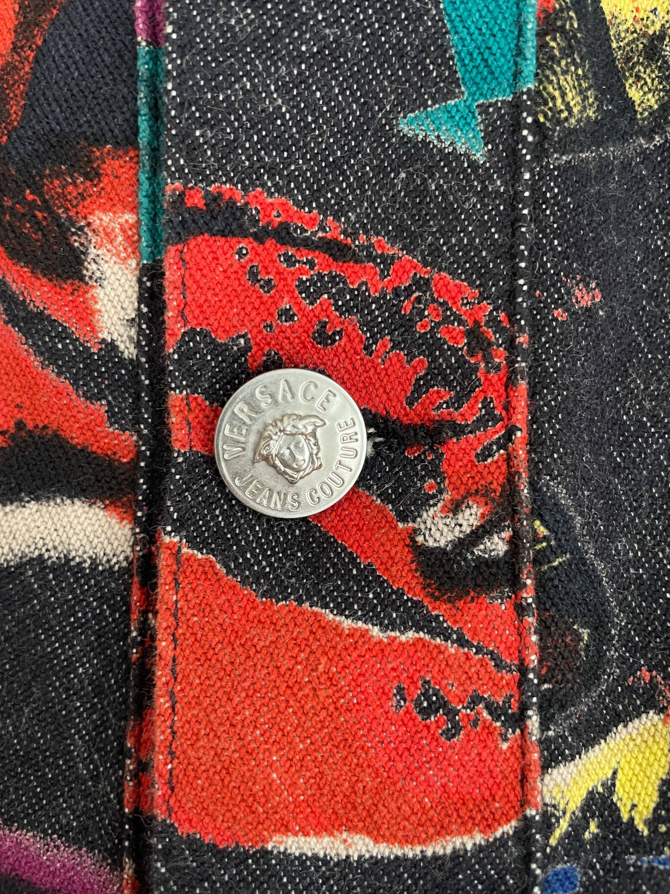 Versace 1990s denim graffiti jacket Size S / US 4 / IT 40 - 8 Thumbnail