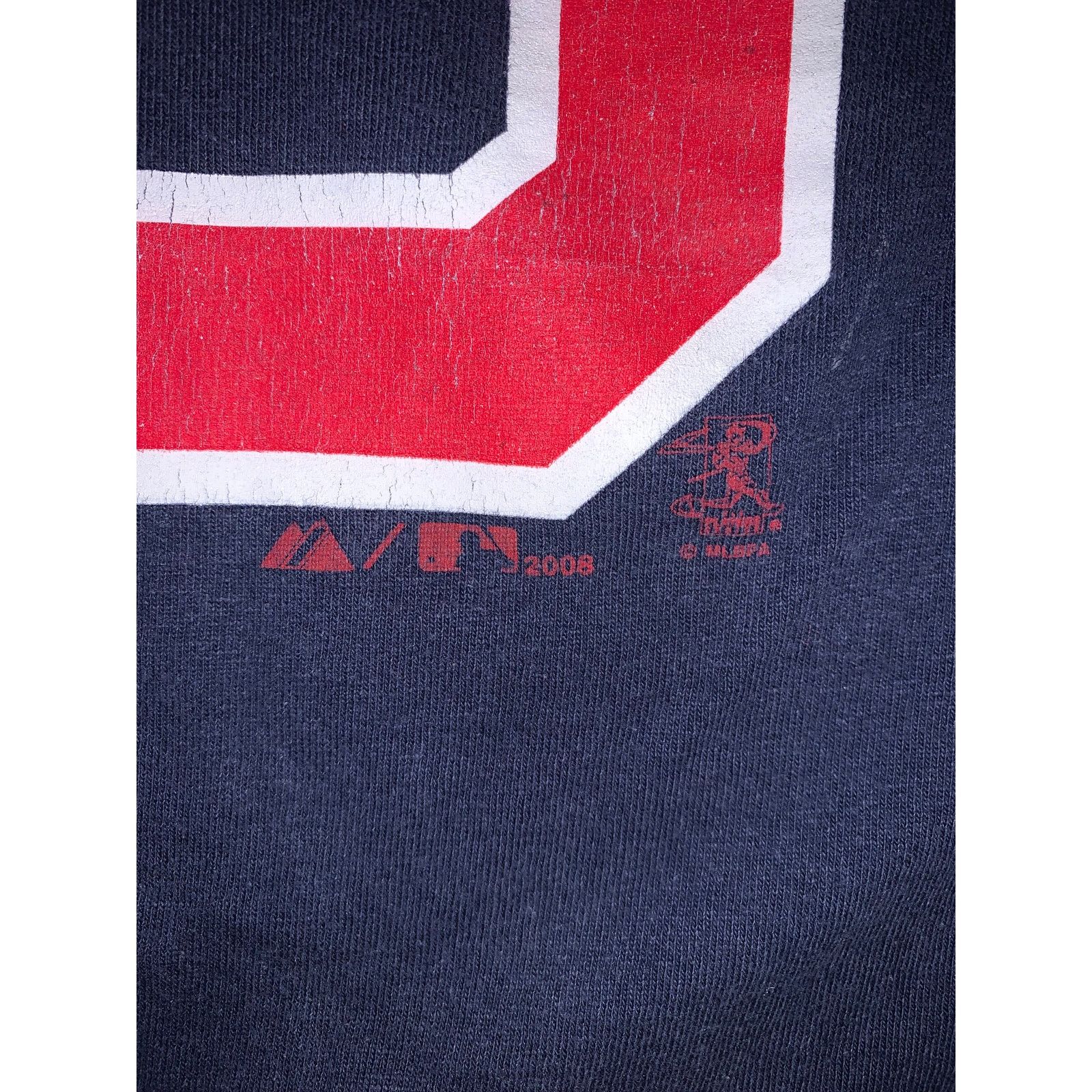 MLB Boston Red Sox Ellsbury T Shirt Majestic L Navy 2008 USA MLB Size US L / EU 52-54 / 3 - 9 Thumbnail